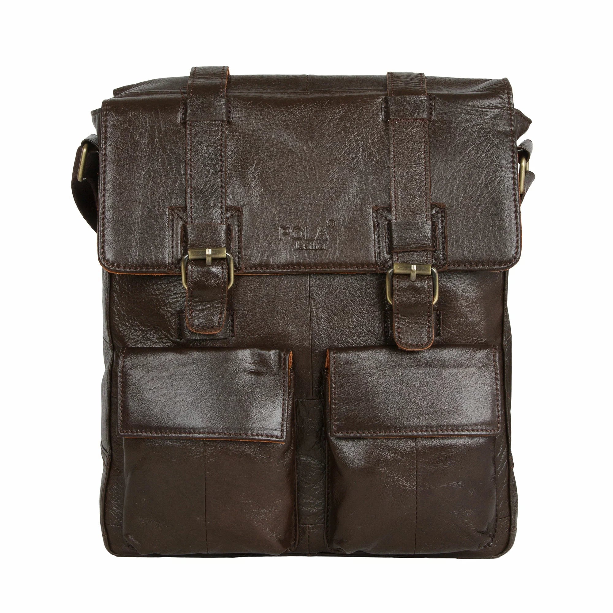 Кожаная сумка-планшет POLA 15812 Brown