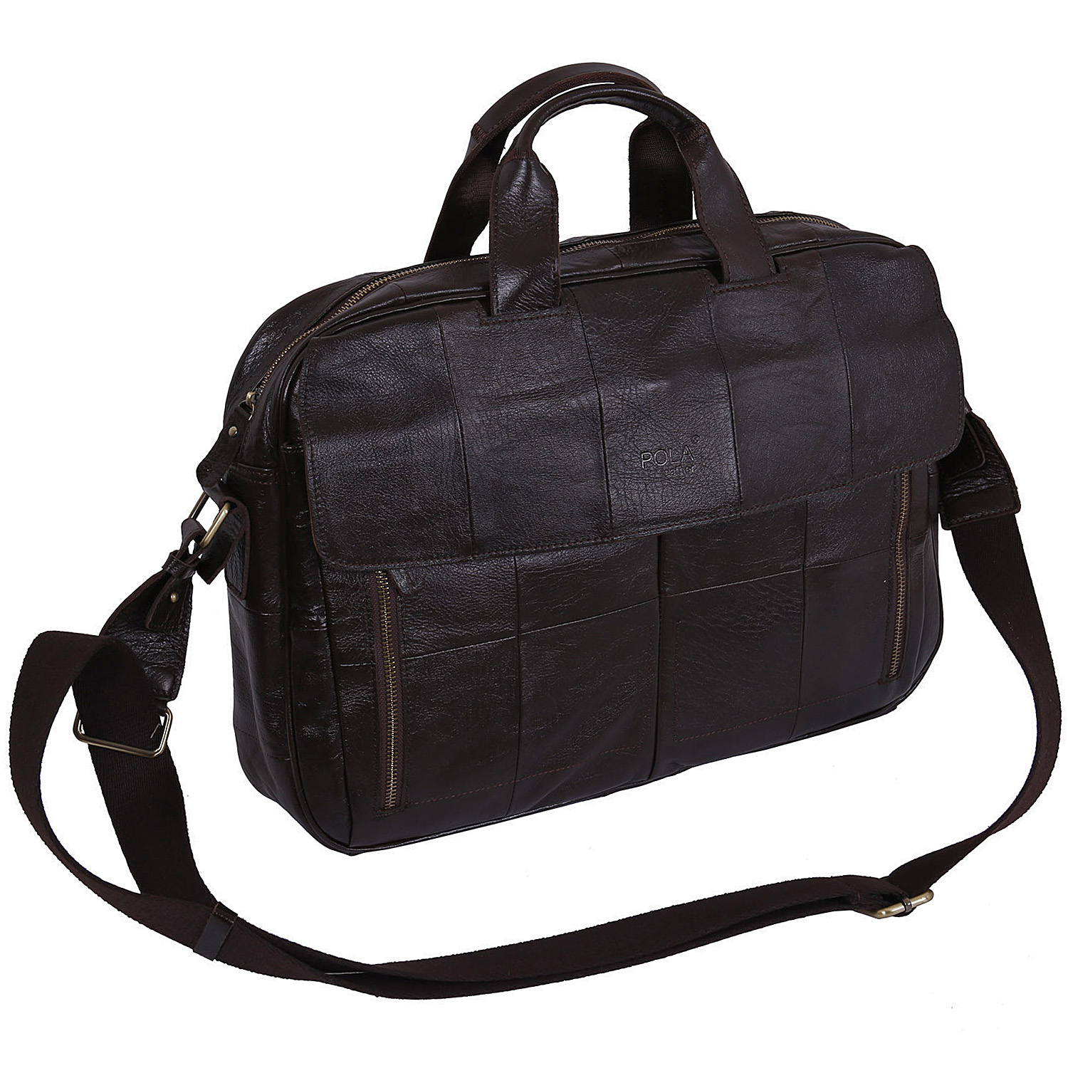 Мужская кожаная сумка POLA 5151 Brown