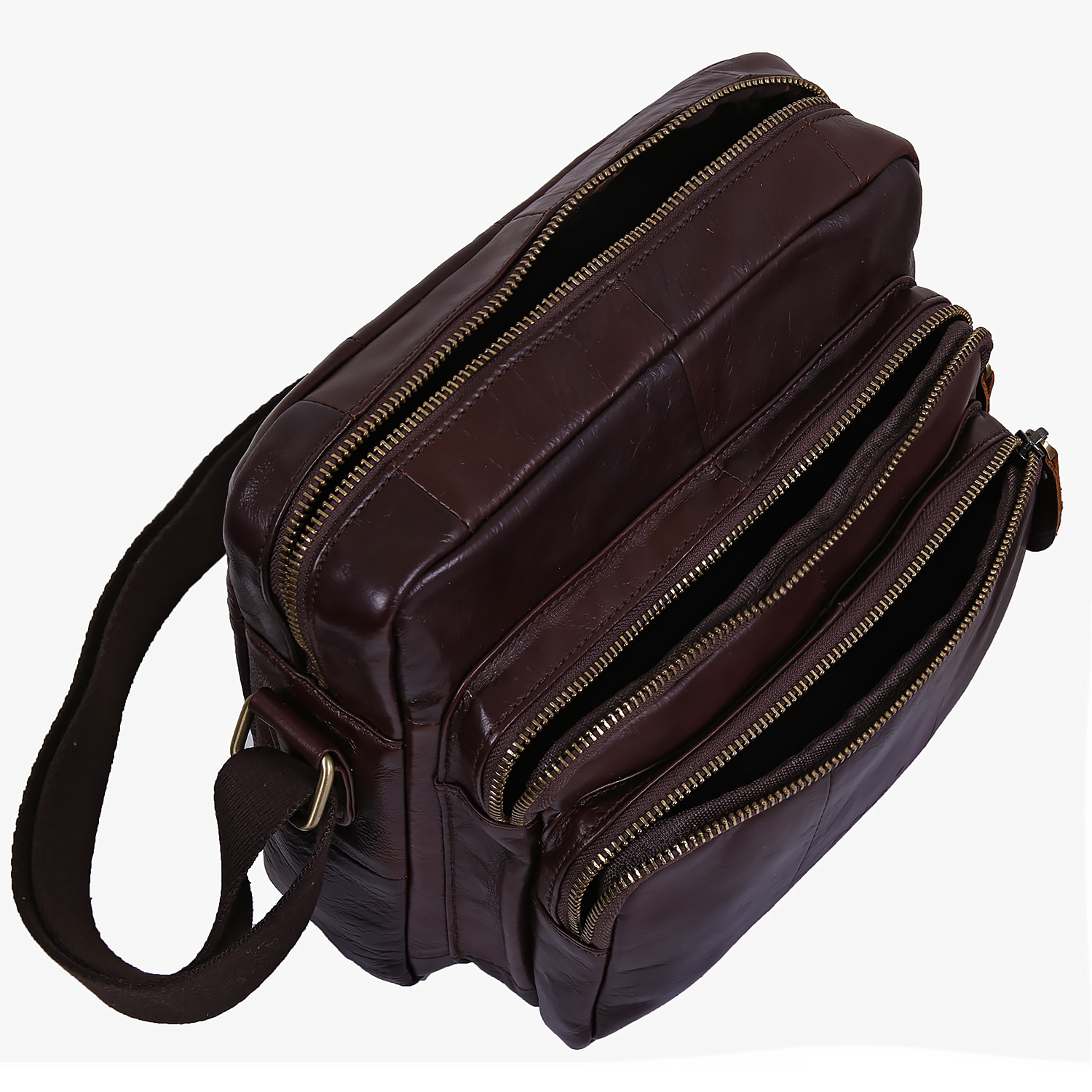 Мужская кожаная сумка POLA 1584 Brown