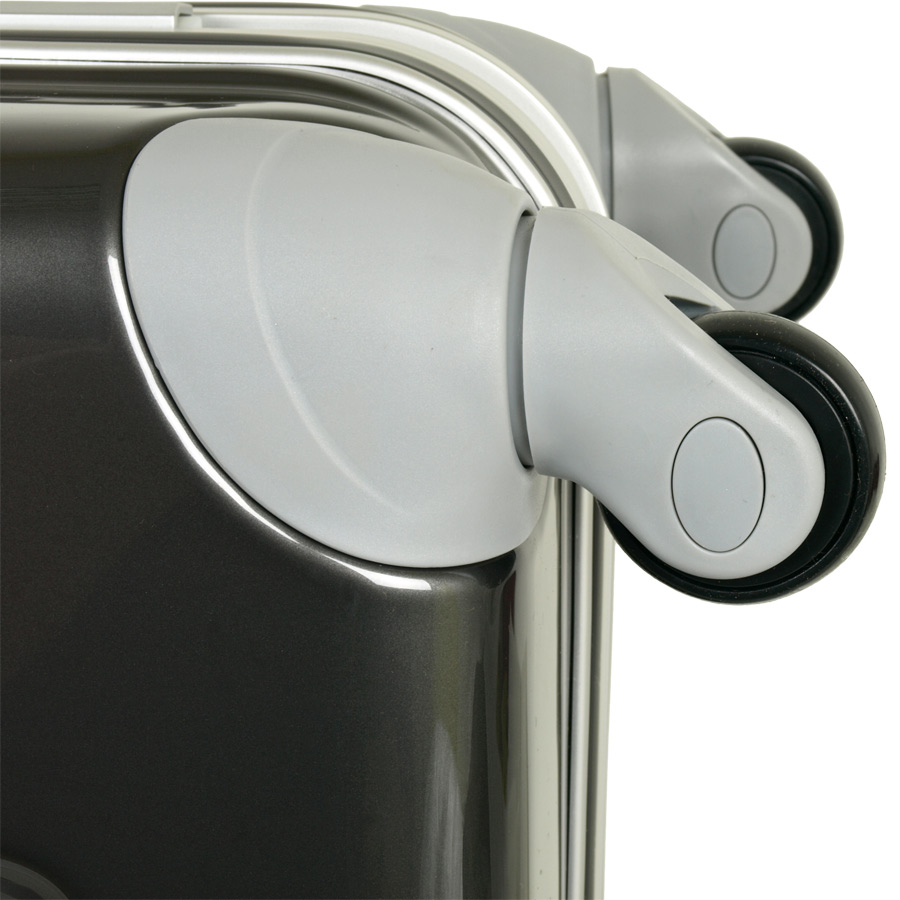 Чемодан-кейс на защелках средний POLAR P1123-25" Grey