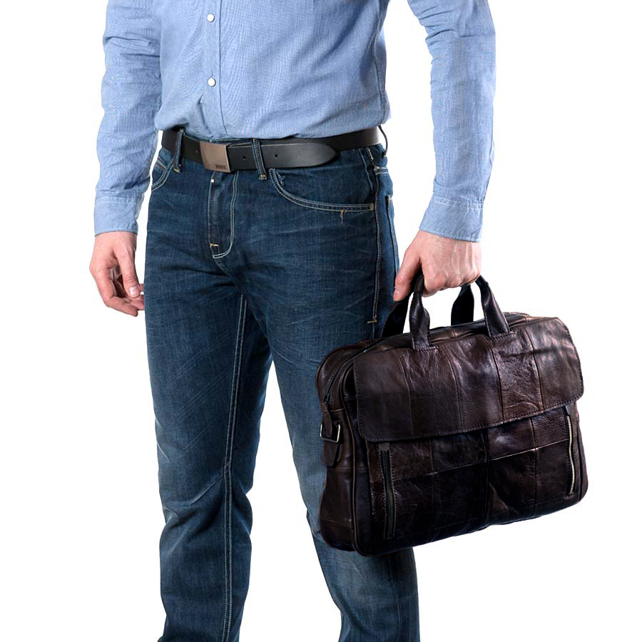 Мужская кожаная сумка POLA 5151 Brown