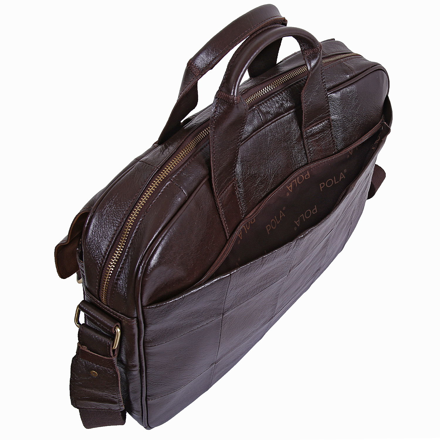 Мужская кожаная сумка POLA 5151 Brown