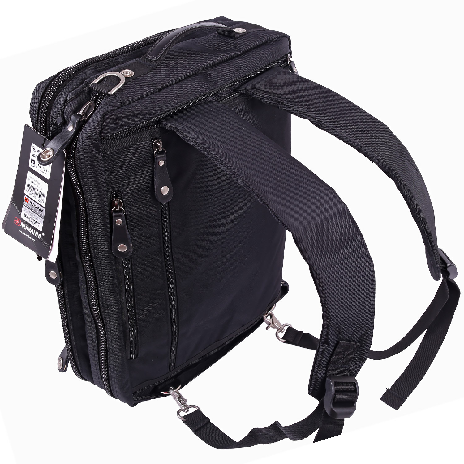 -рюкзак с отделением для ноутбука Numanni PW358, цвет: черный .