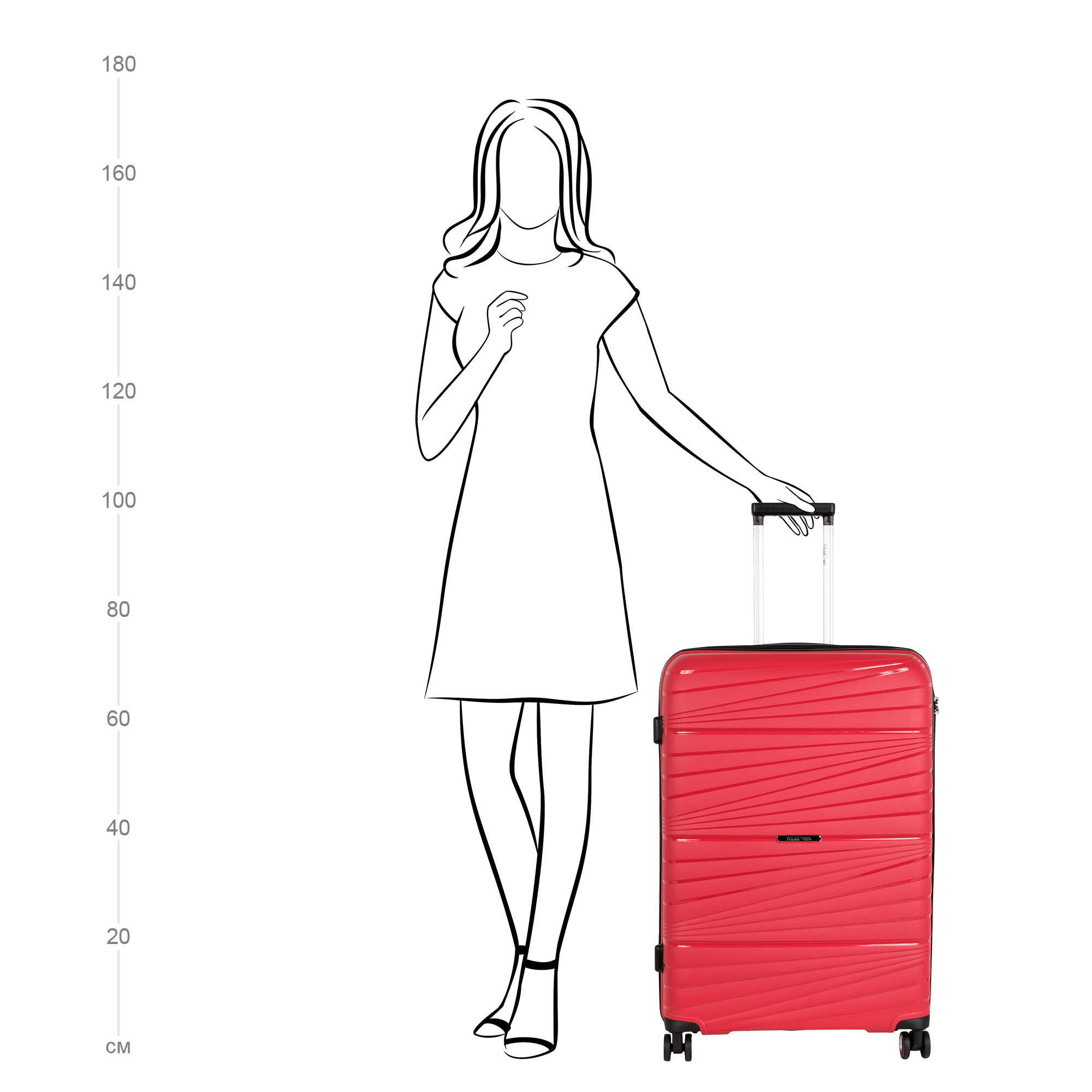 Чемодан большой POLAR РР820-28" Red
