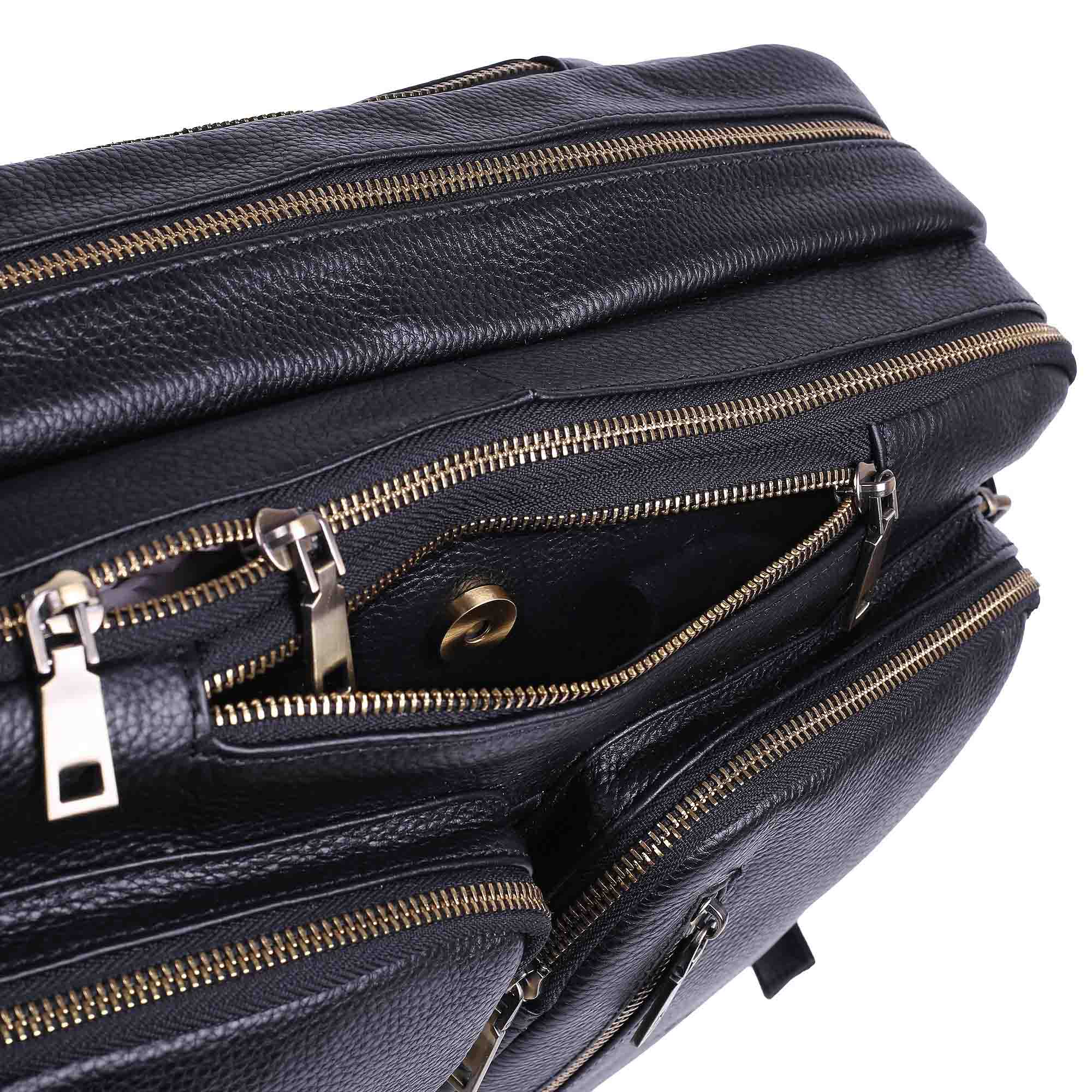 Сумка-рюкзак из натуральной кожи POLA 6031 Black