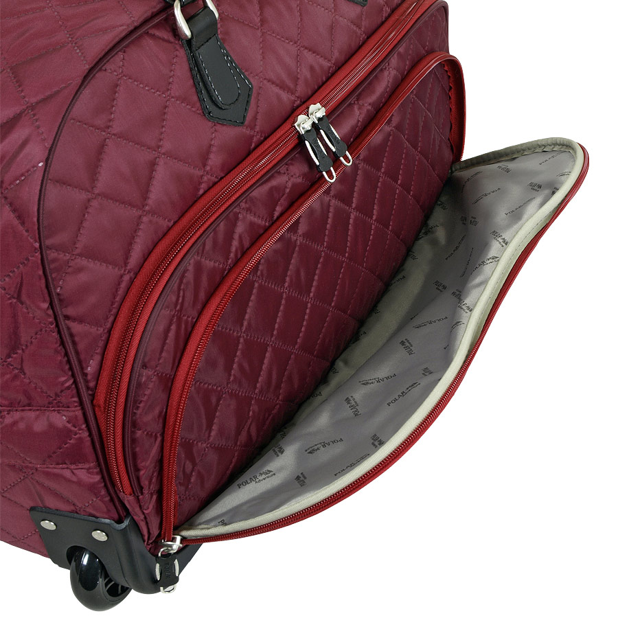 Женская сумка на колесах POLAR 7050 Bordo