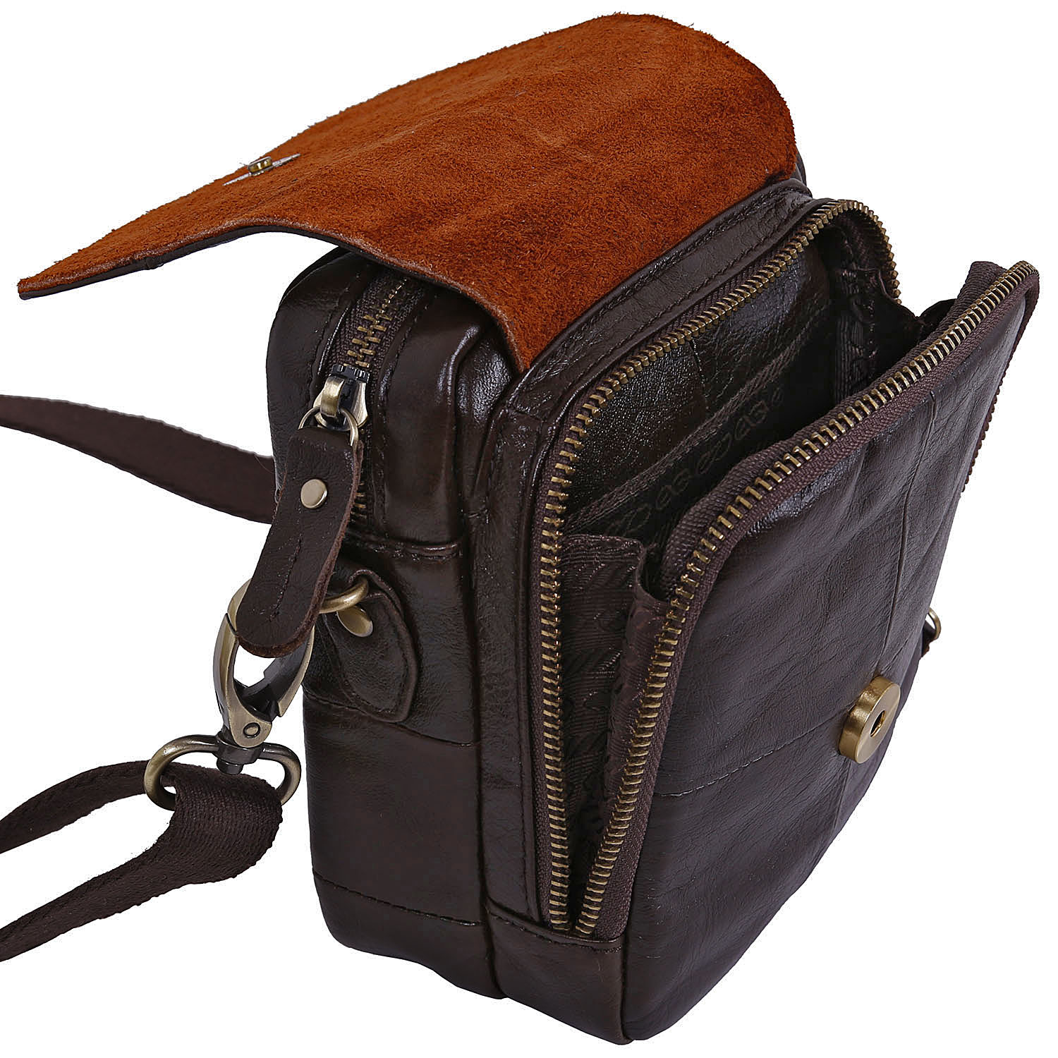 Сумка на плечо с креплением на ремень POLA 0603 Brown