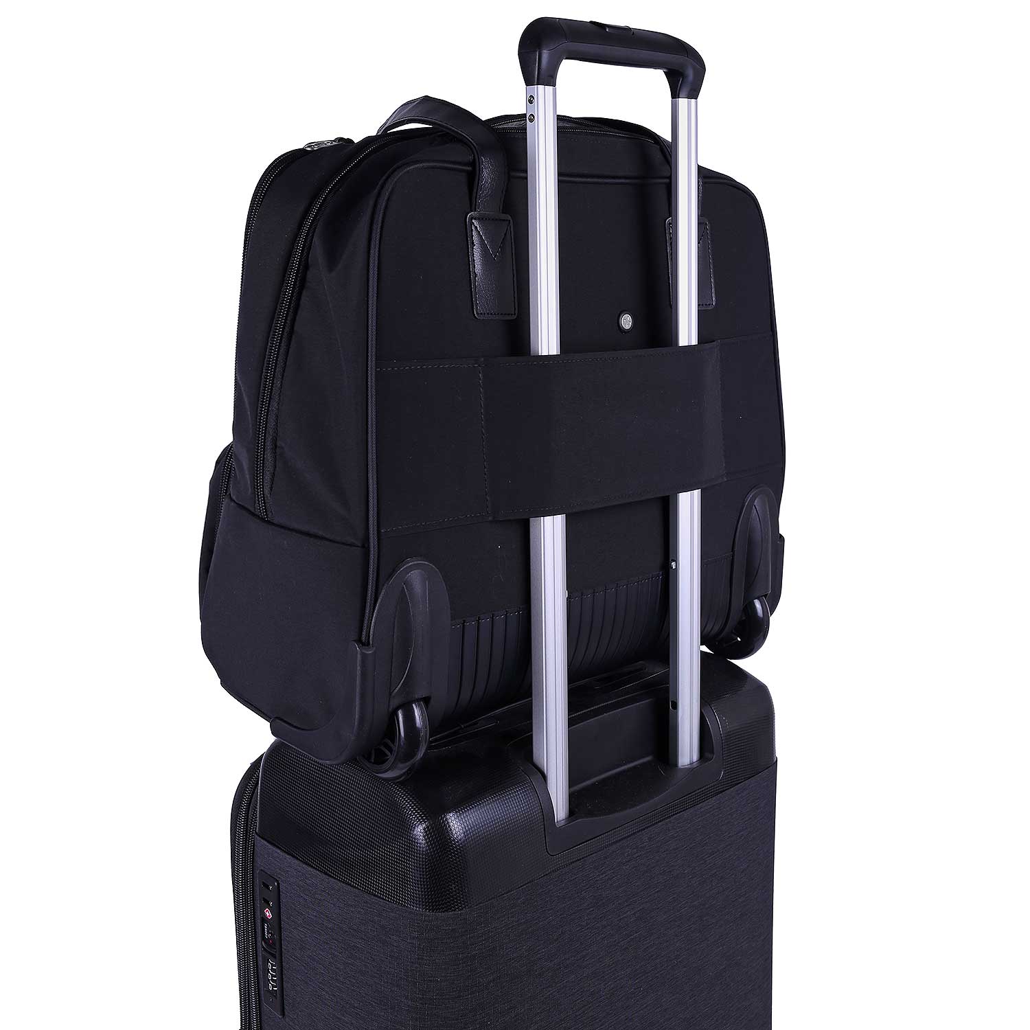 Сумка на колесах для ручной клади POLAR П7104 Black