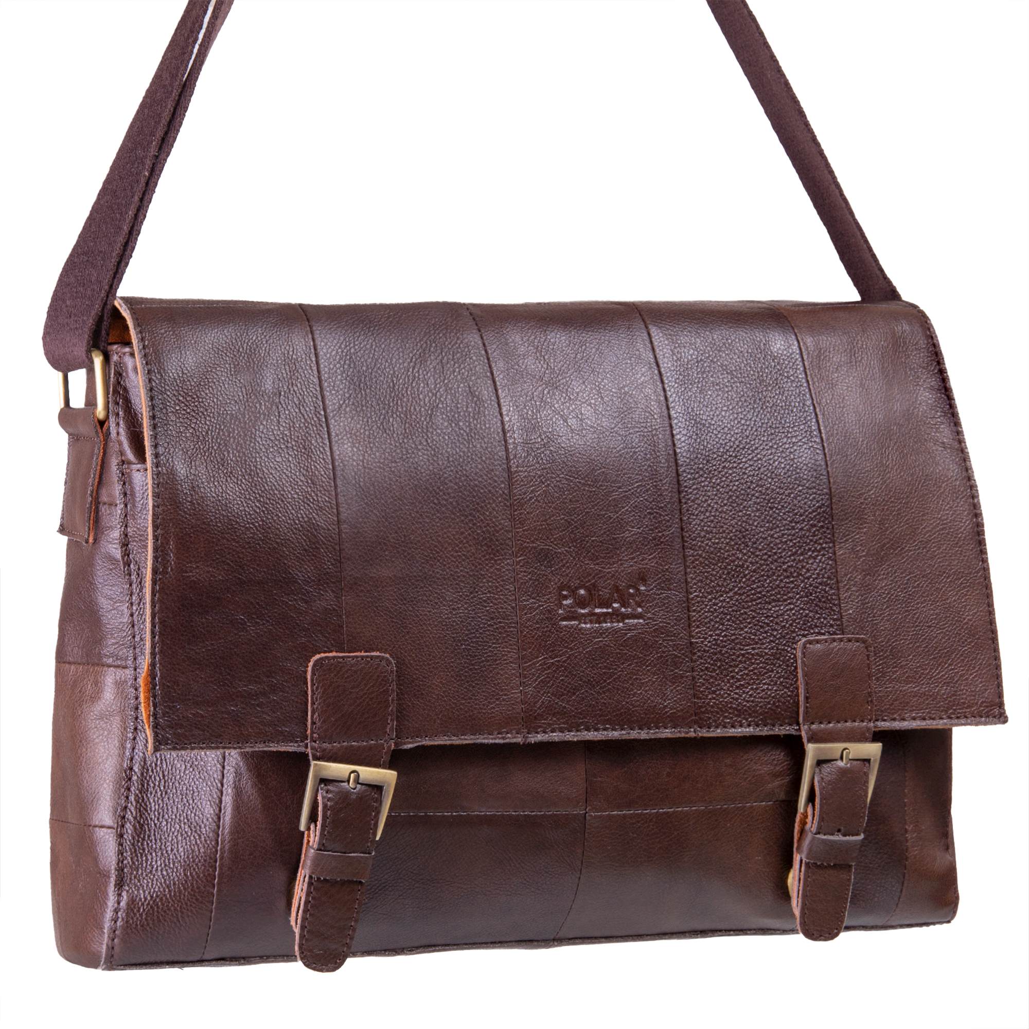 Кожаный мужской планшет POLAR 20021 Brown