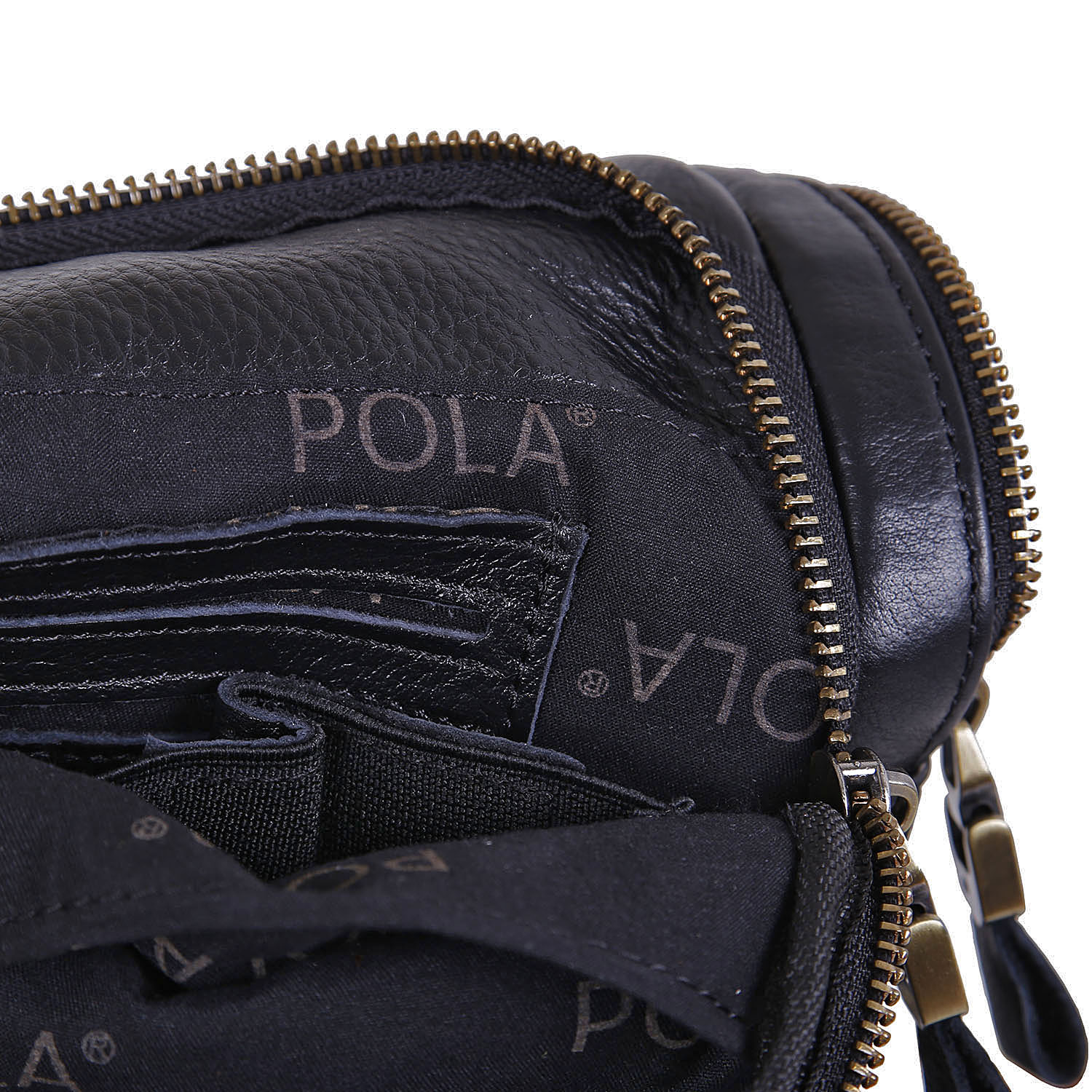 Сумка на плечо (из цельной кожи) POLA 0703 Black