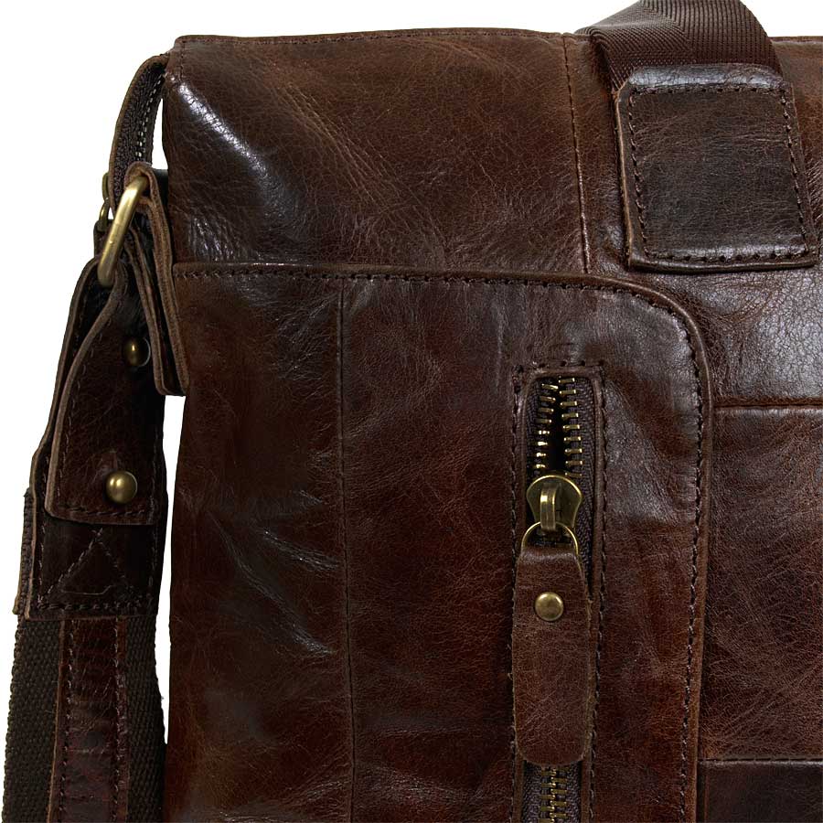 Мужская сумка из натуральной кожи POLA 1011 Coffee