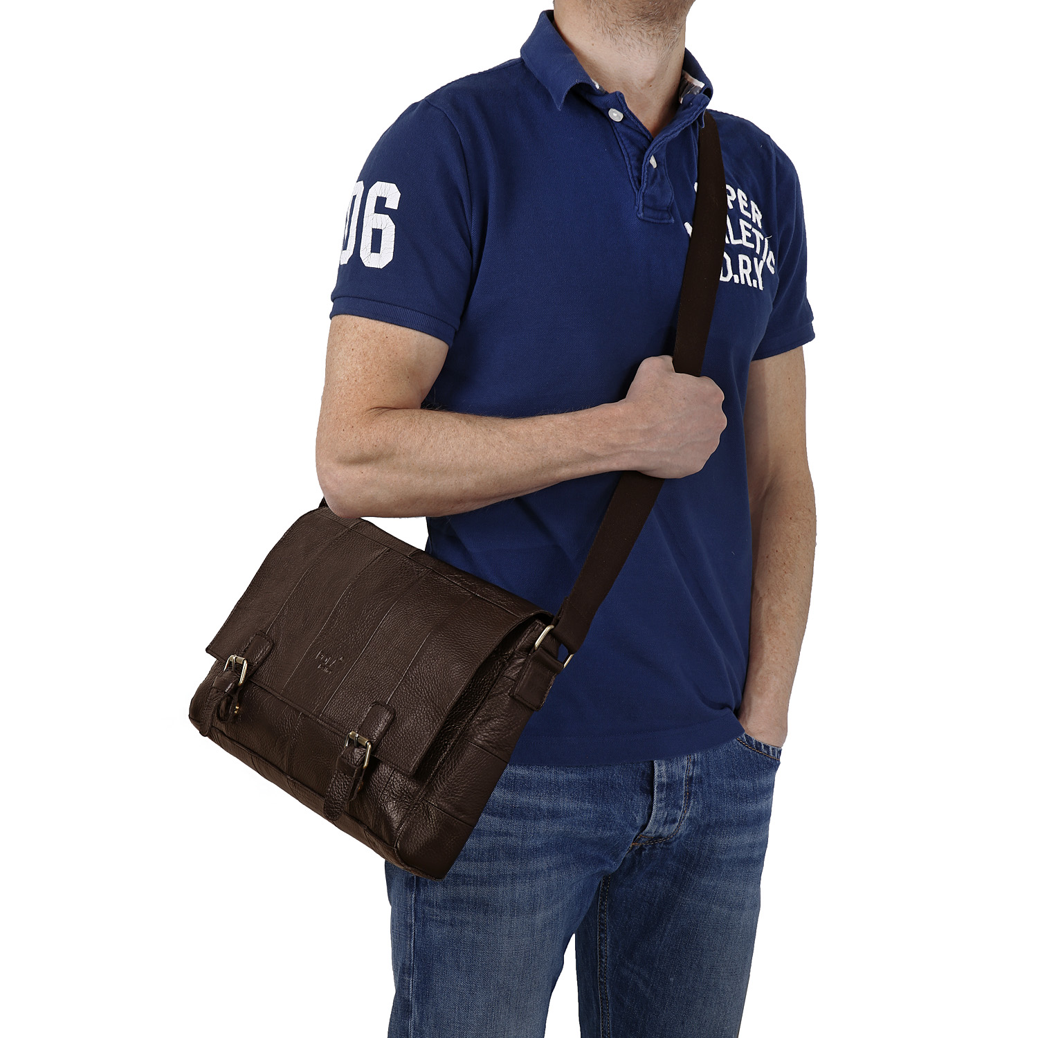 Кожаный мужской планшет POLAR 20021 Brown