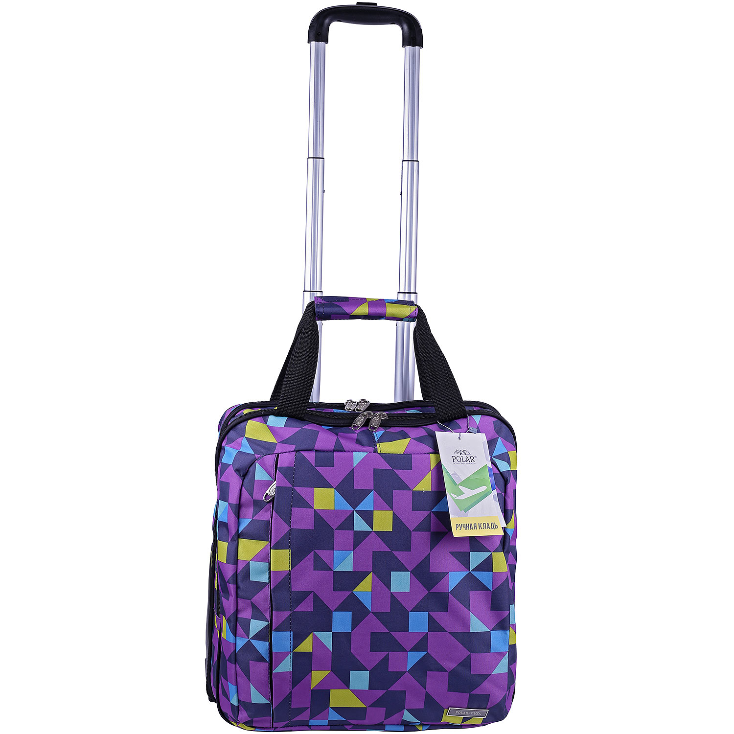 Чемодан на колесах для ручной клади POLAR П7094 "Калейдоскоп"