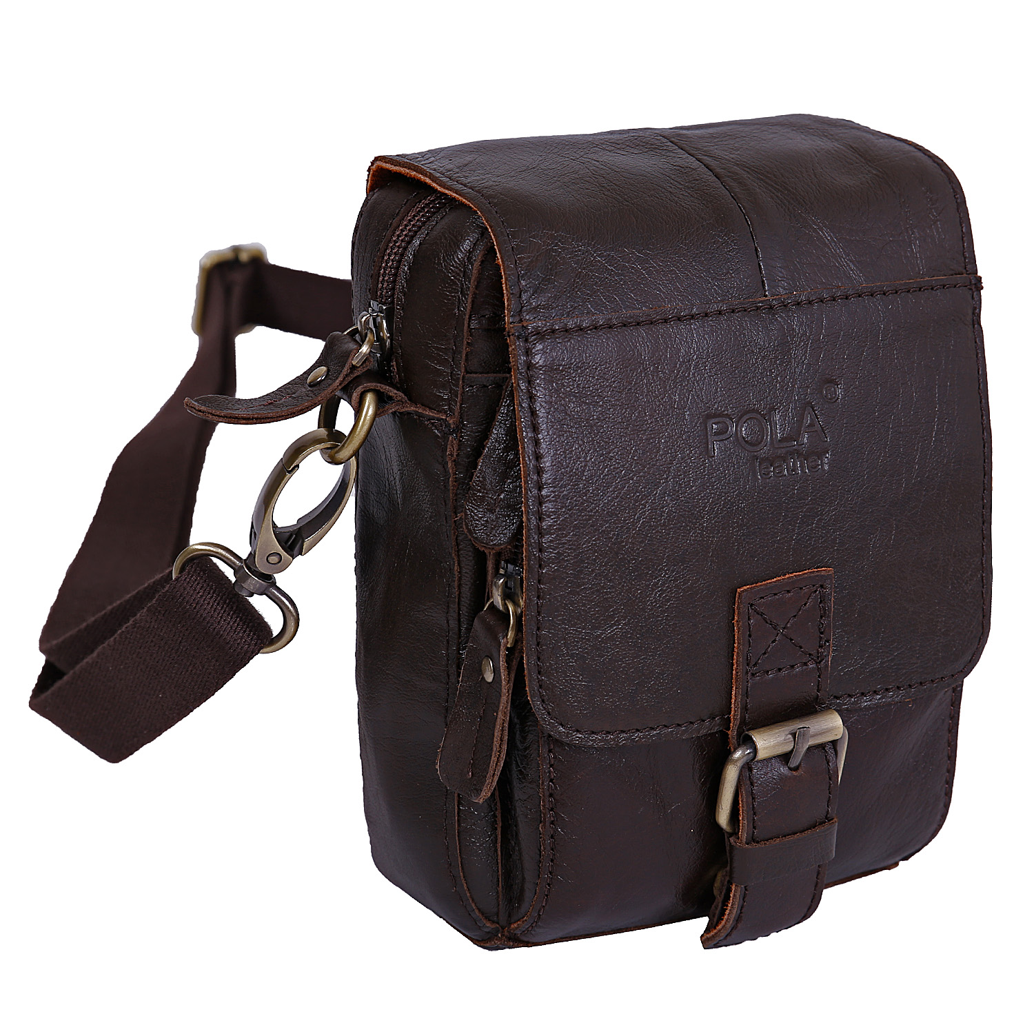 Маленькая сумка на плечо POLAR 20181 Brown