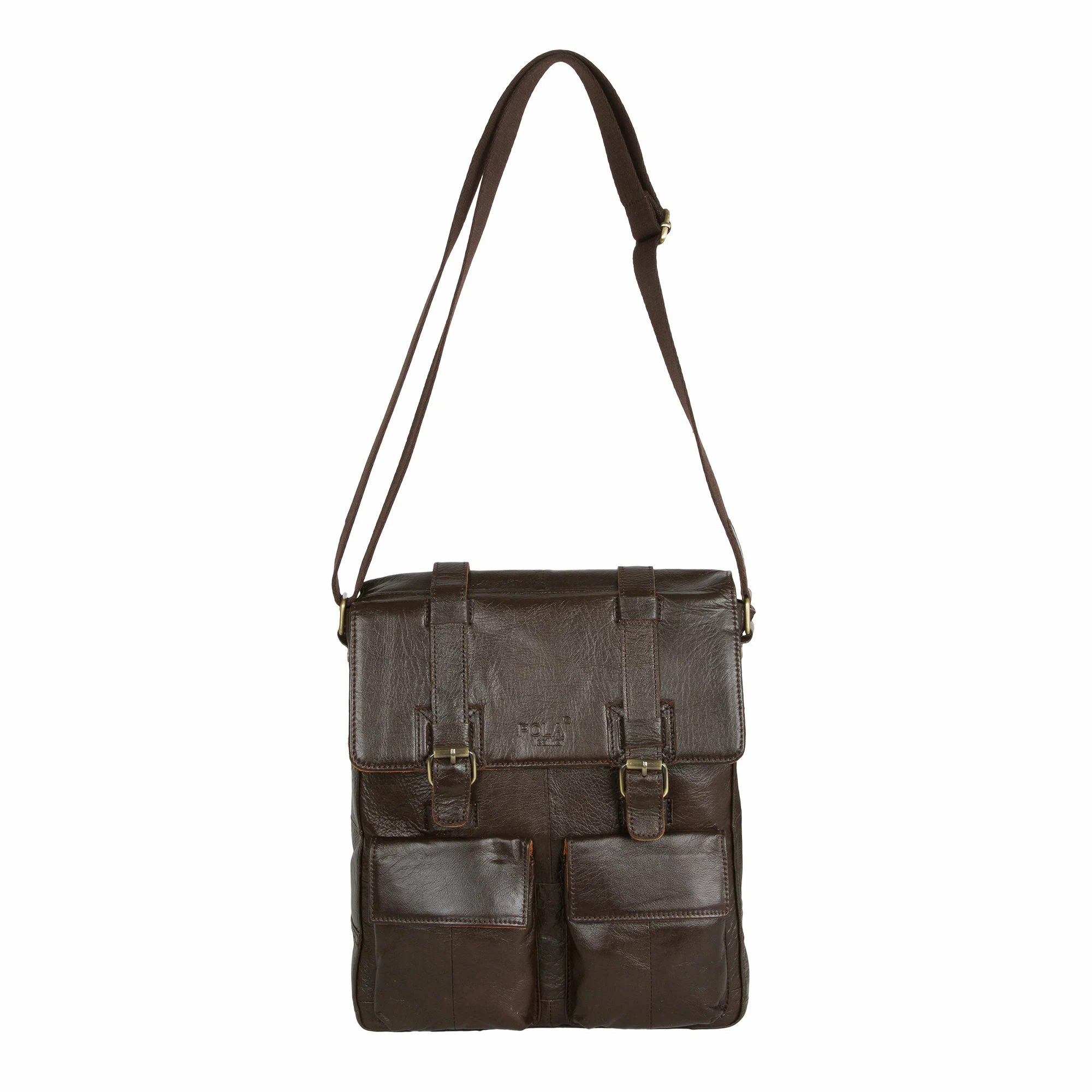 Кожаная сумка-планшет POLA 15812 Brown