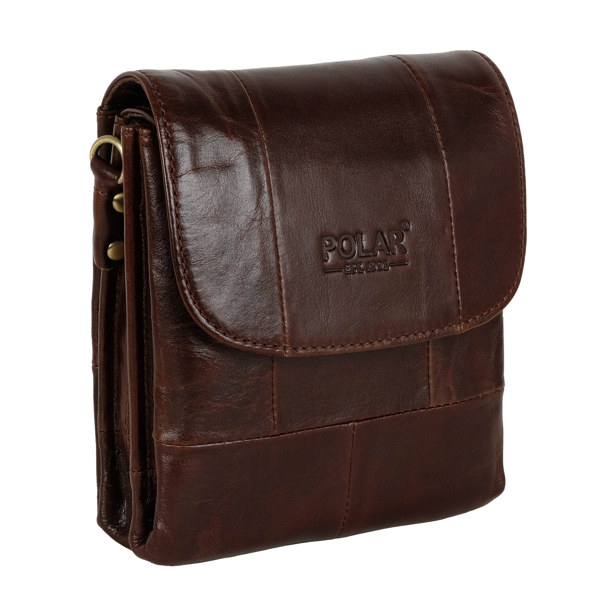 Сумка на плечо с креплением на ремень POLAR 21048 Brown
