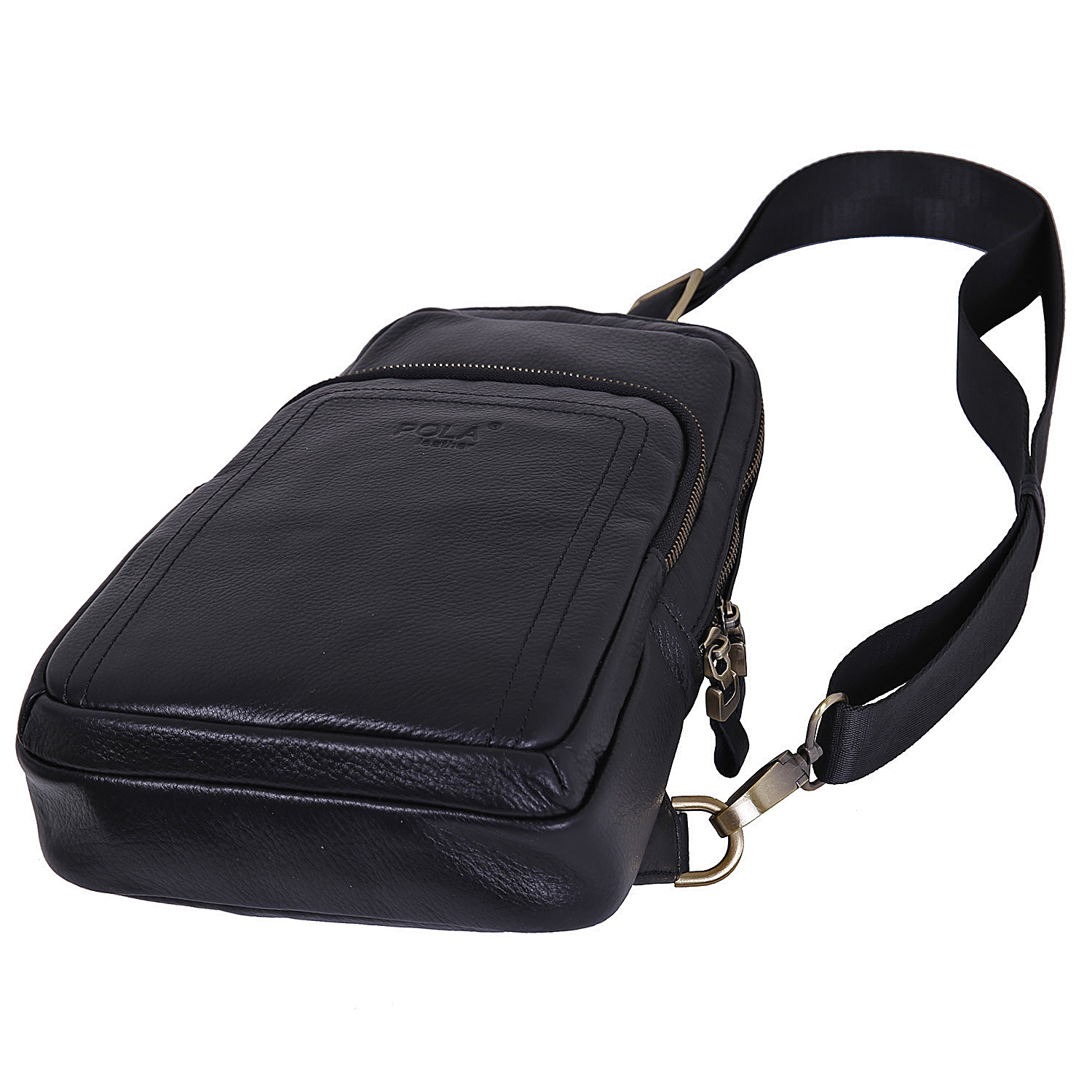 Сумка на плечо (из цельной кожи) POLA 0703 Black