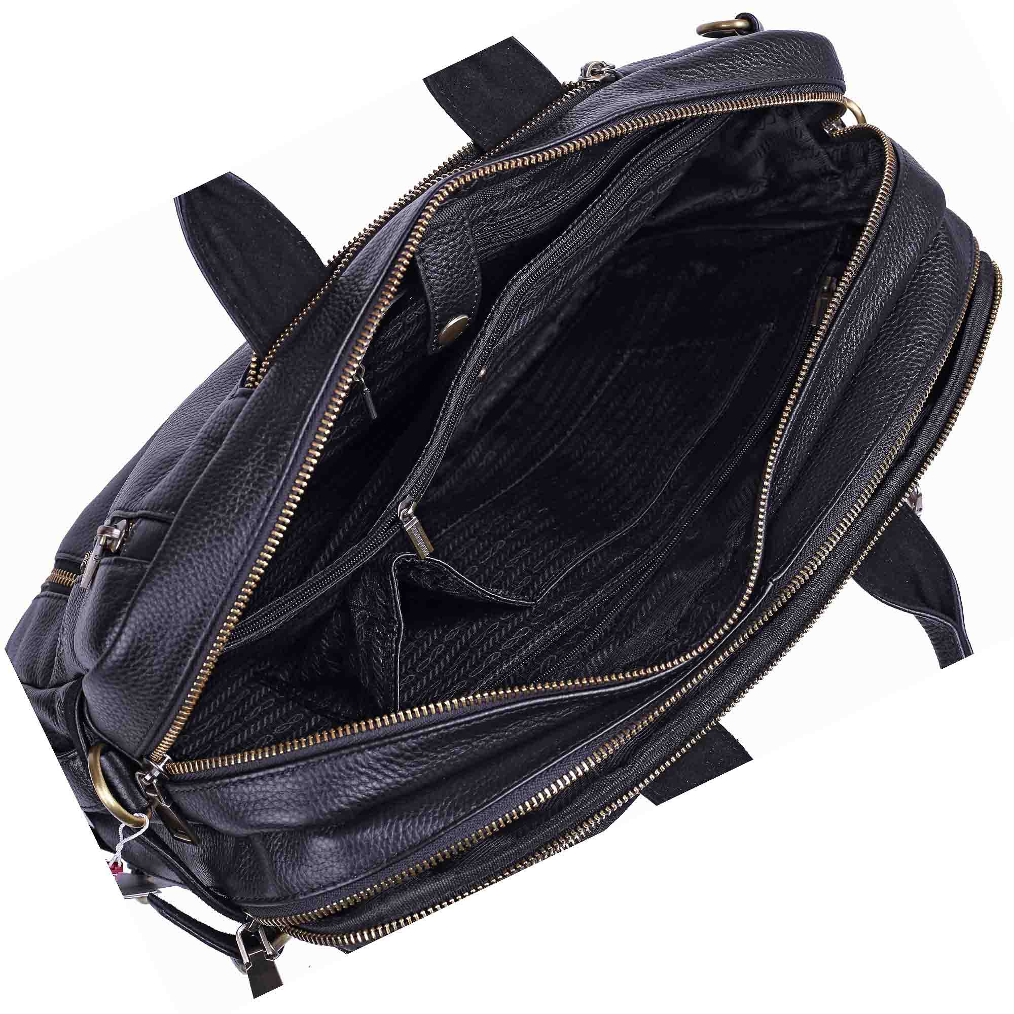 Сумка-рюкзак из натуральной кожи POLA 6031 Black