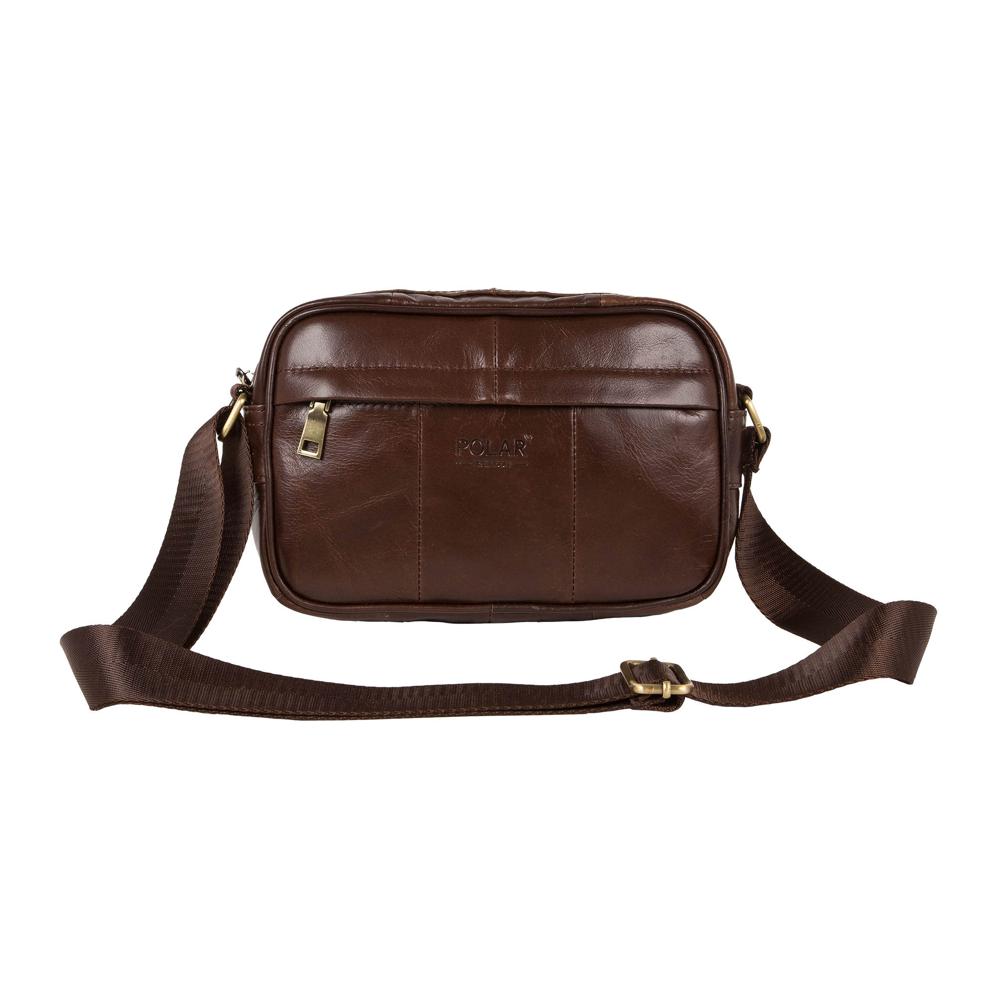 Мужская кожаная сумка POLAR 5001142-1 Brown