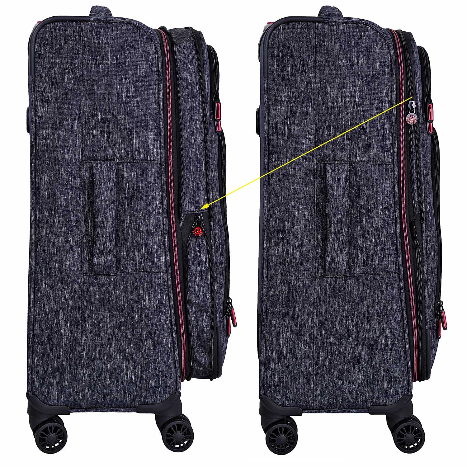 Суперлегкий чемодан среднего размера POLAR Р18А13-23" Black