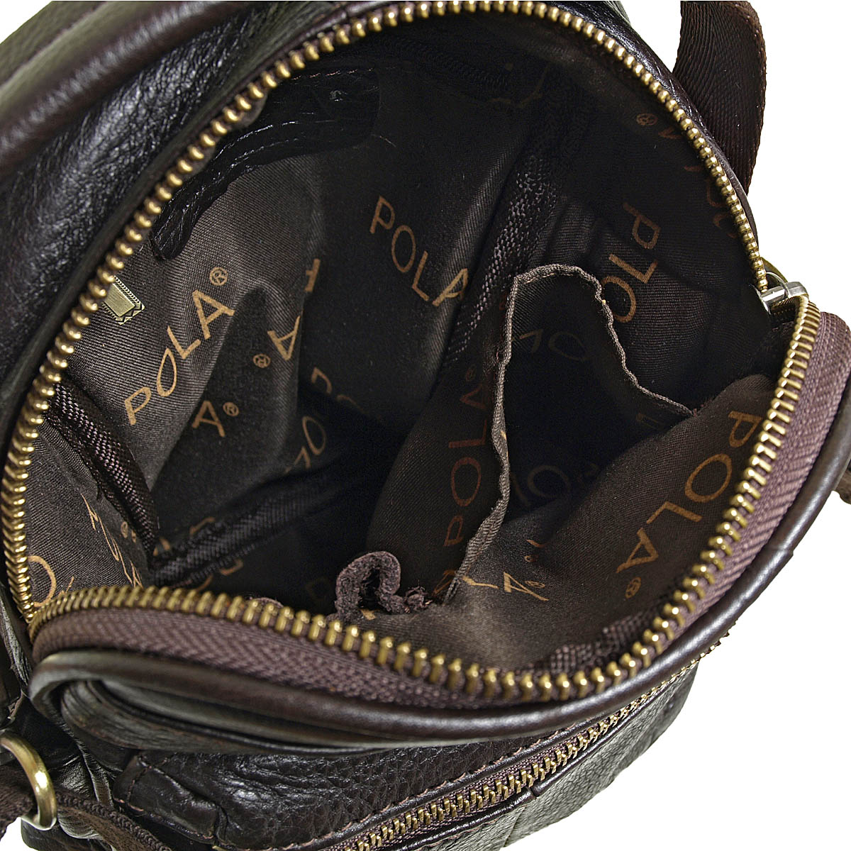 Мужская сумка-автовизитка POLA 4111 Coffee