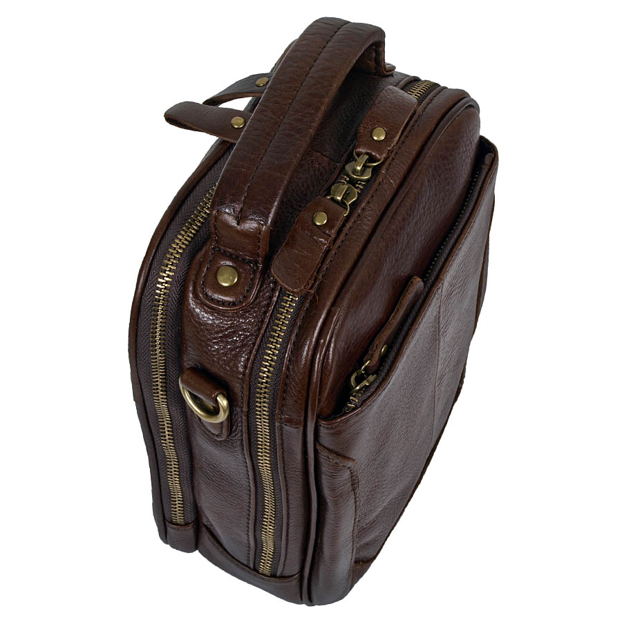 Мужская кожаная сумка POLA 3281 Brown