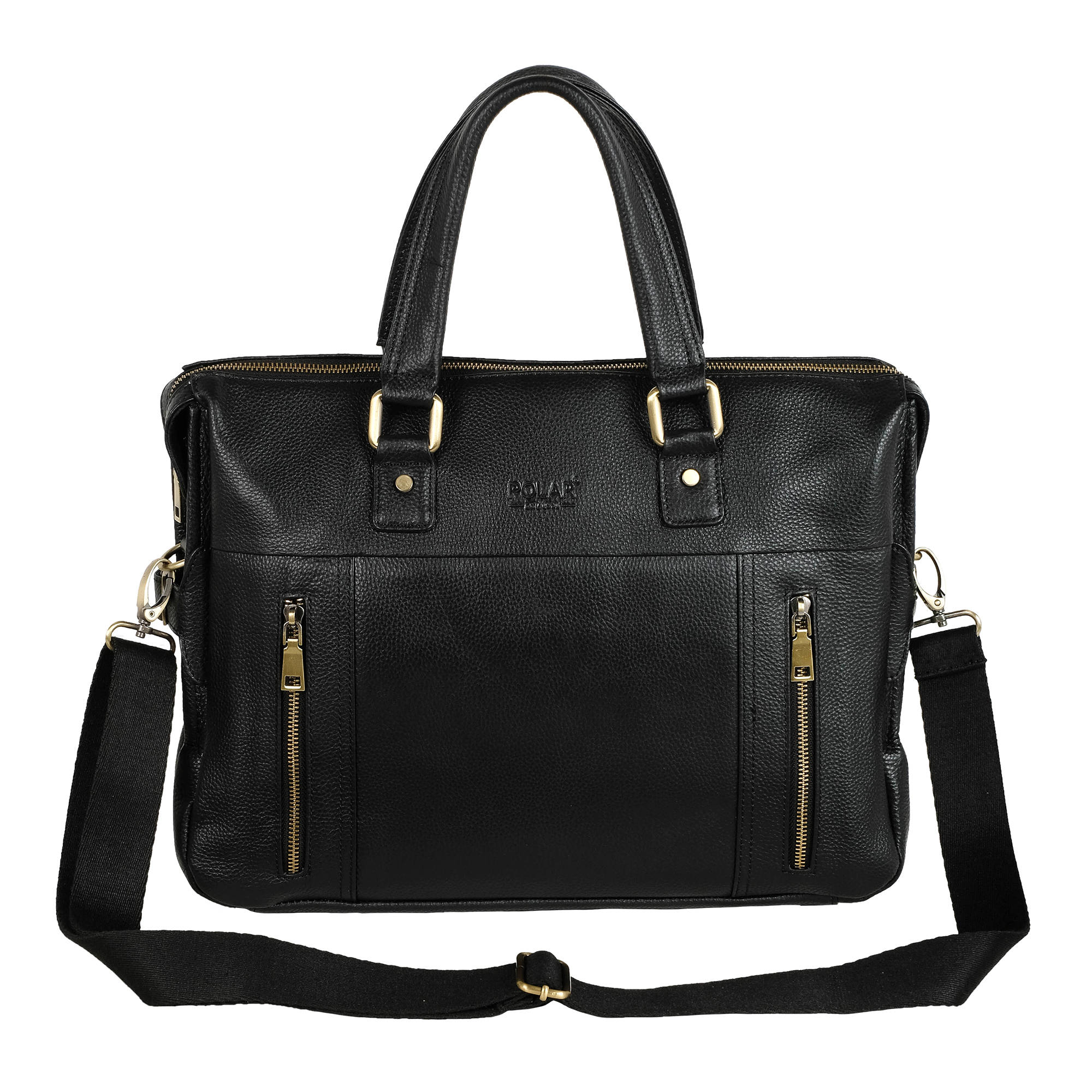 Мужская кожаная сумка POLAR 26313 Black