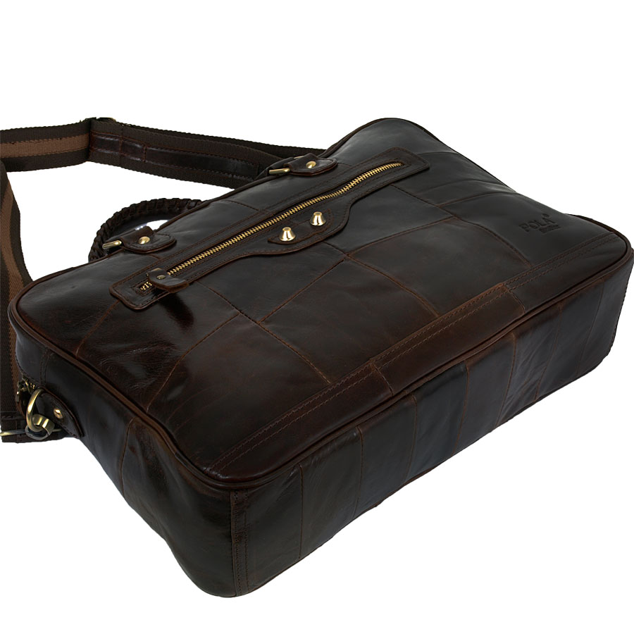 Мужская кожаная сумка POLA 8124 Coffee