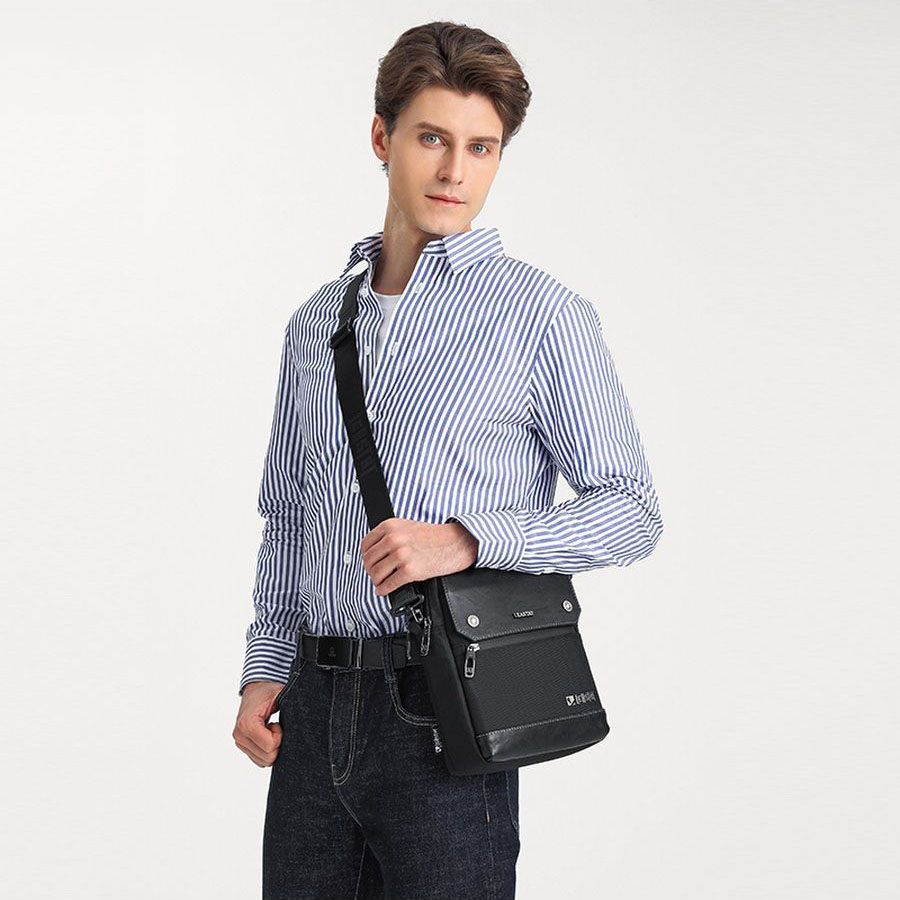 Мужская сумка через плечо LEASTAT 6606.2 Black