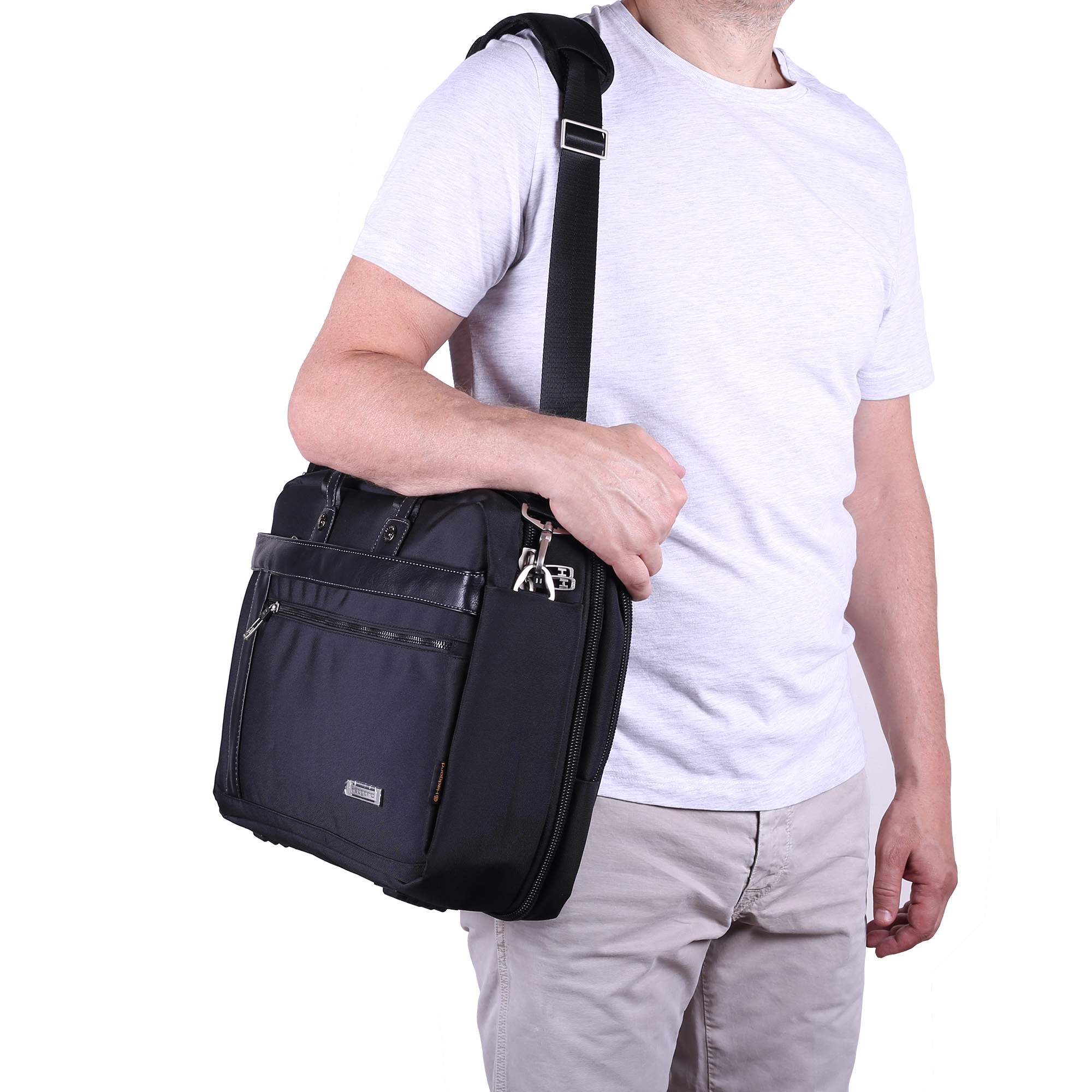 Мужская раздвижная сумка  Hedgard 1147-1 Black 17"