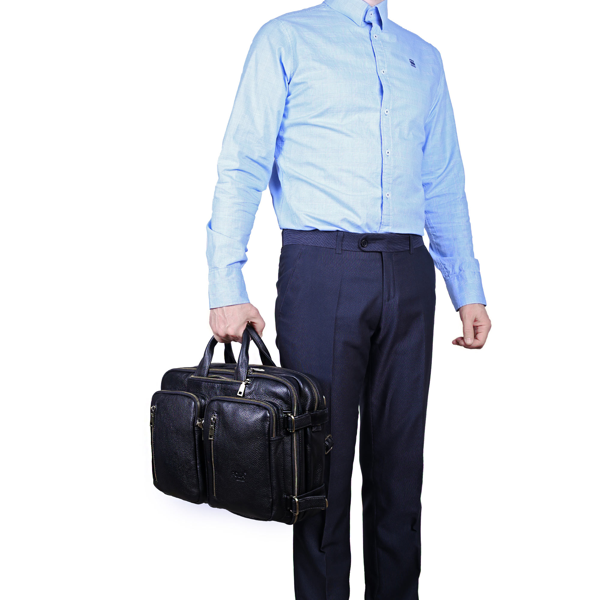 Сумка-рюкзак из натуральной кожи POLA 6031 Black