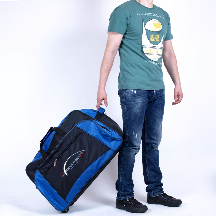 Большая сумка на колесах POLAR 6025 Blue