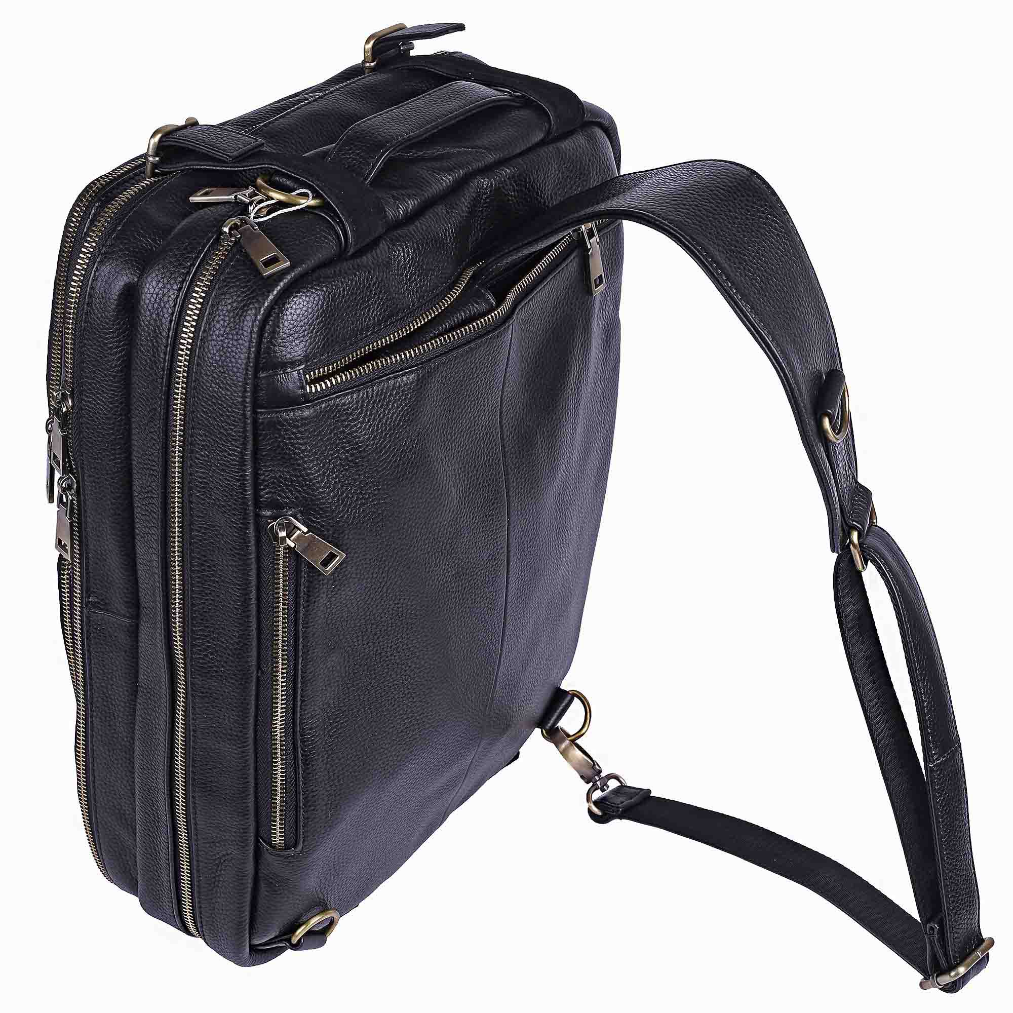 Сумка-рюкзак из натуральной кожи POLA 6031 Black