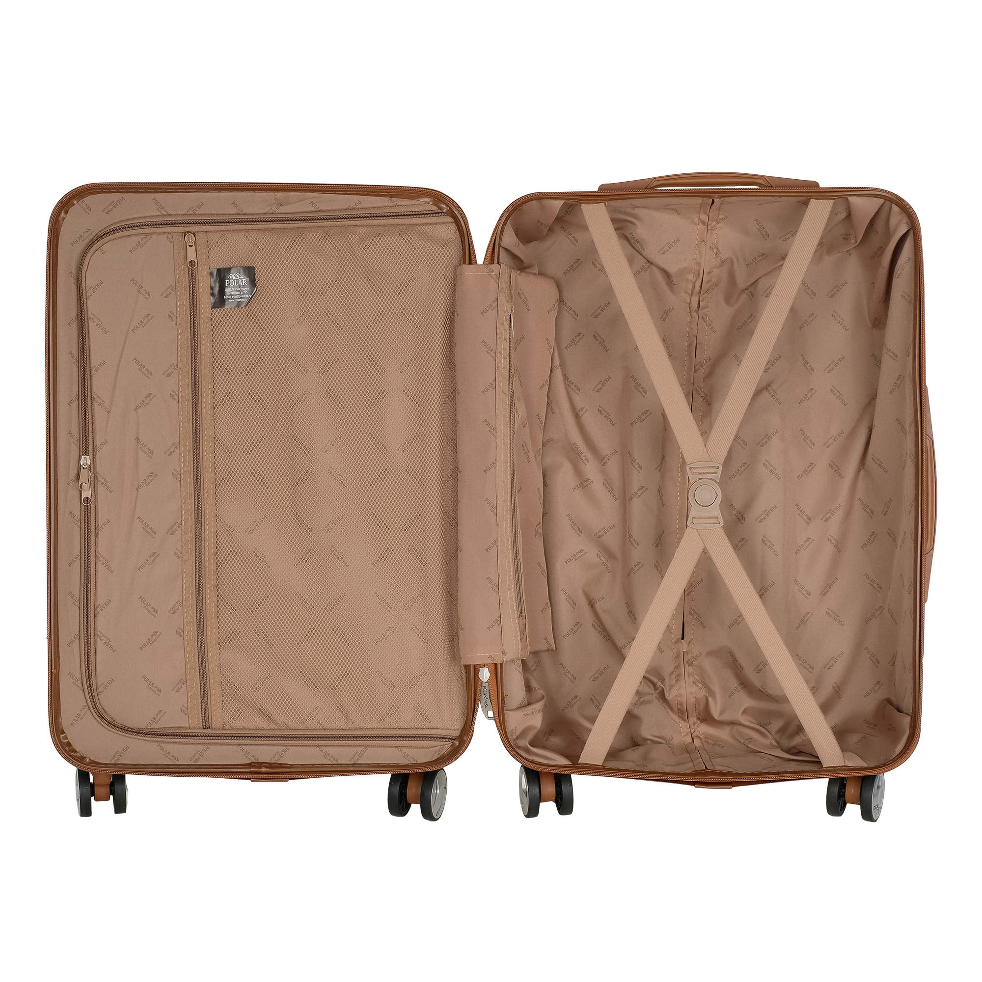 Комплект из 3х чемоданов POLAR РР5509-3 Bordo (20", 24", 28")