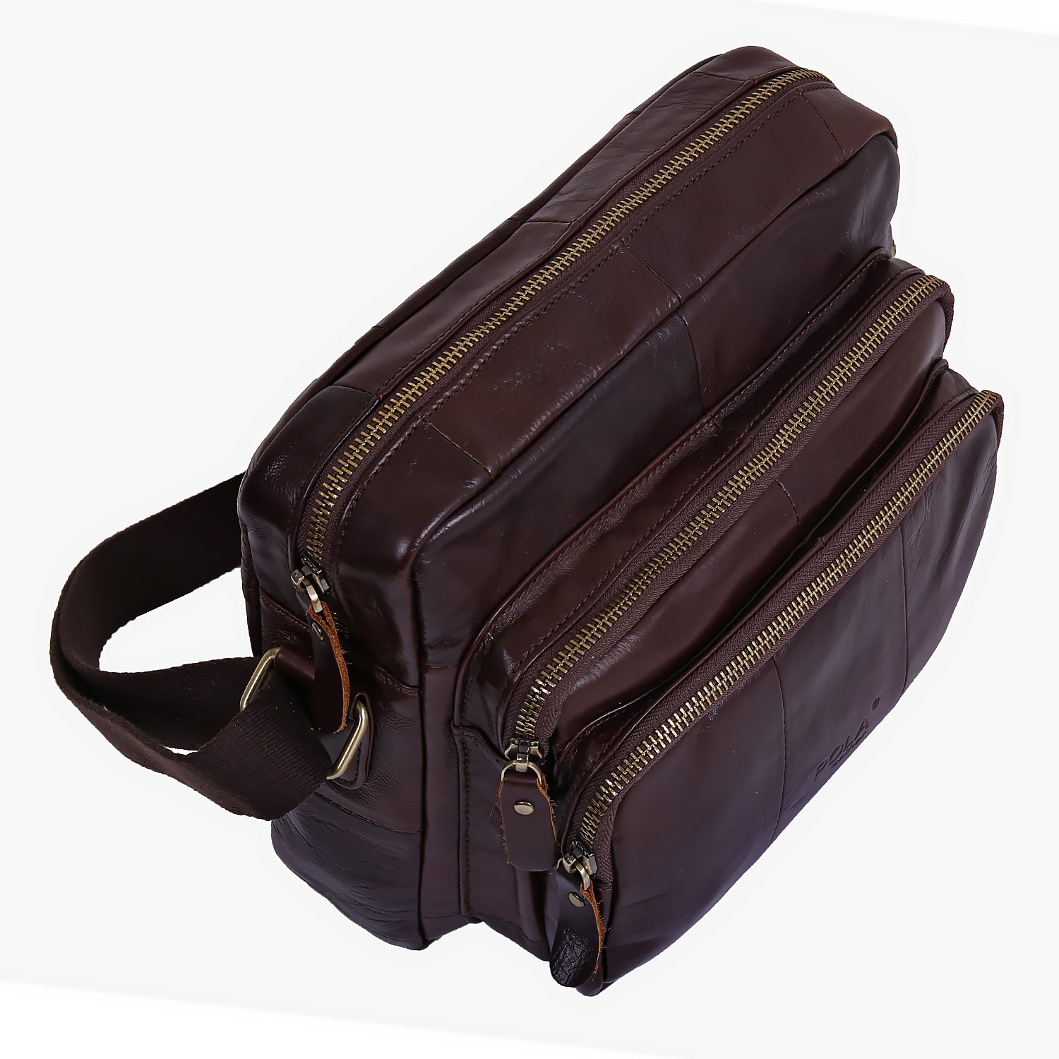 Мужская кожаная сумка POLA 1584 Brown