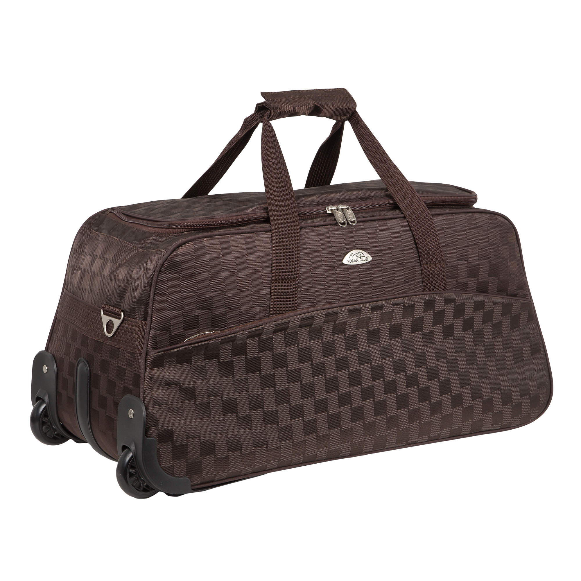 Дорожная сумка на колесах POLAR П7114 Brown, цвет: коричневый, купить в ...