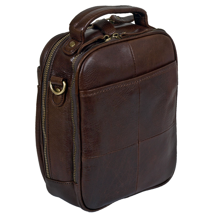 Мужская кожаная сумка POLA 3281 Brown