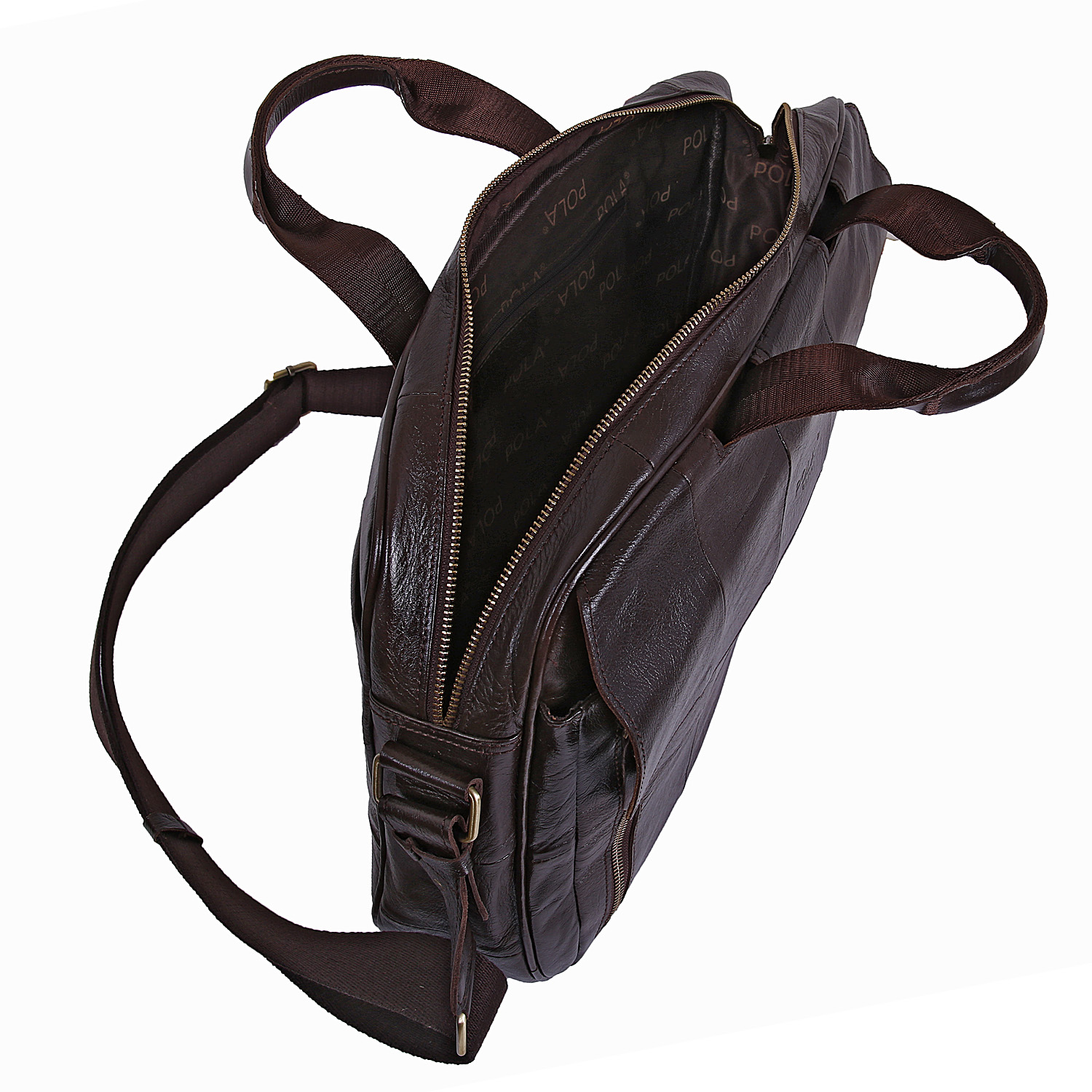 Мужская кожаная сумка POLA 5151 Brown