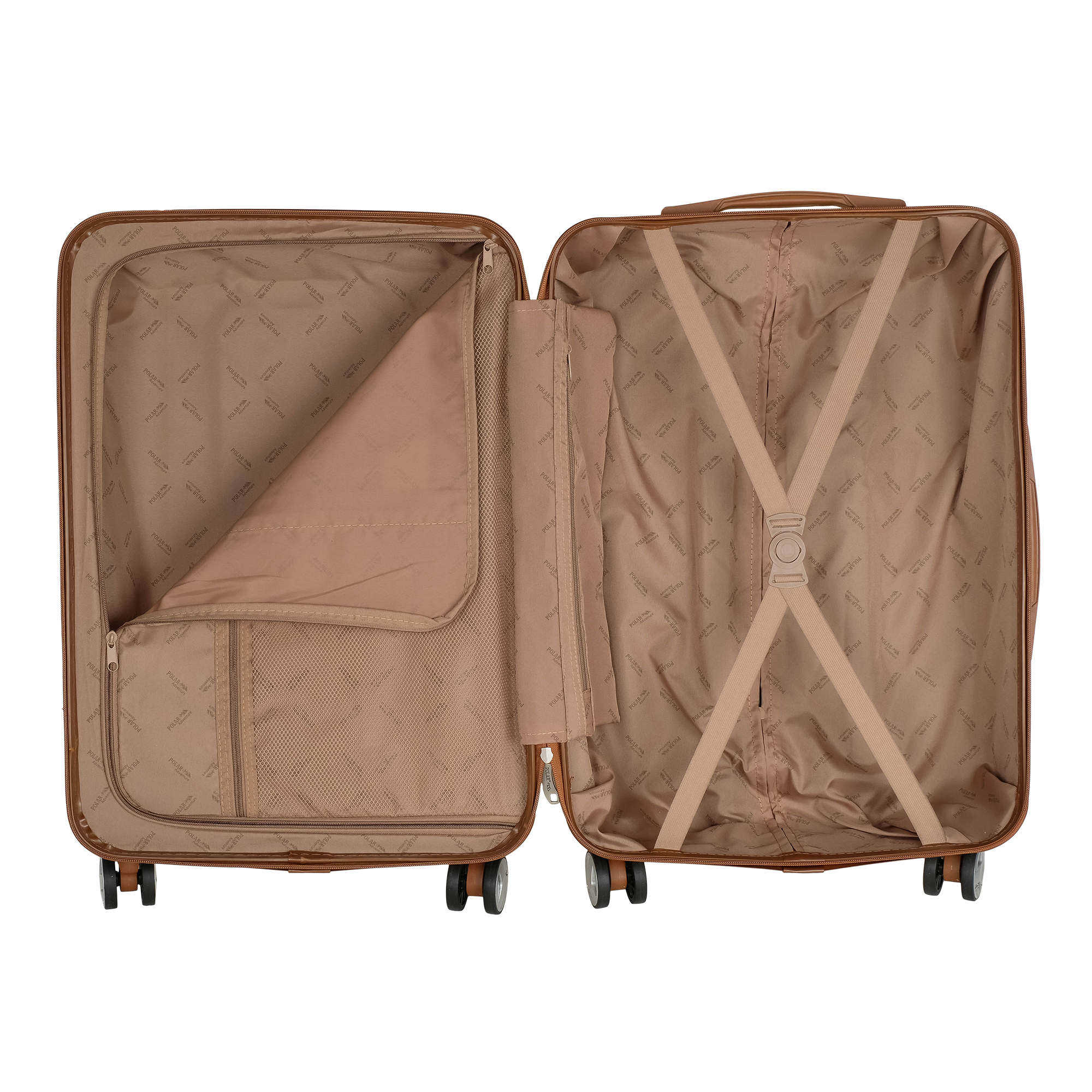 Комплект из 3х чемоданов POLAR РР5509-3 Coffee (20", 24", 28")