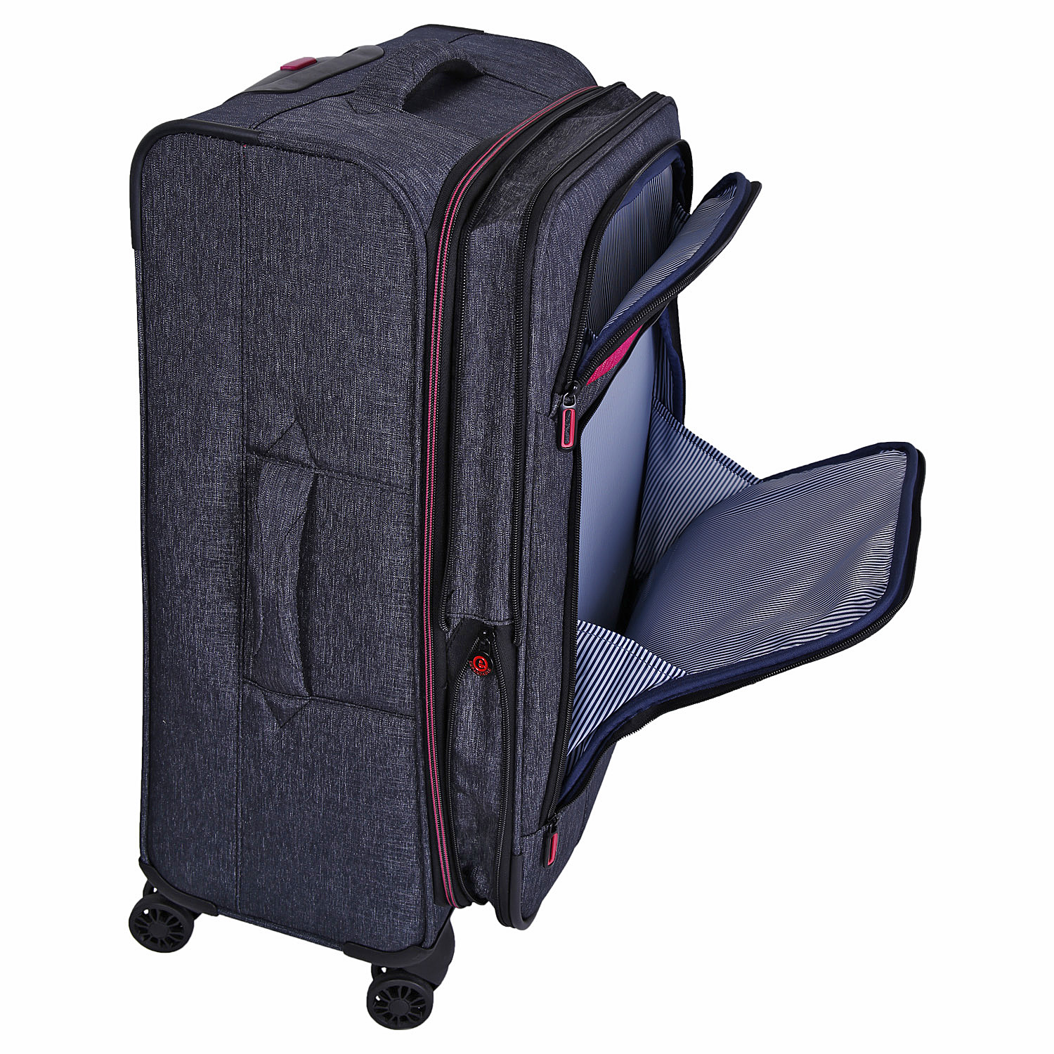 Суперлегкий чемодан среднего размера POLAR Р18А13-23" Black