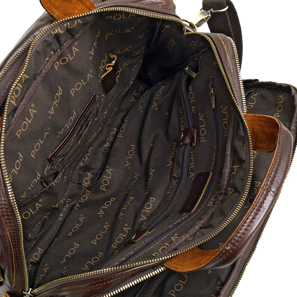 Мужская сумка для документов А4 и ноутбука POLA 0121 Brown