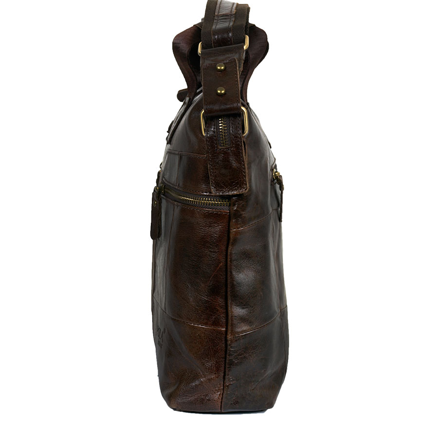 Мужская сумка из натуральной кожи POLA 1011 Coffee