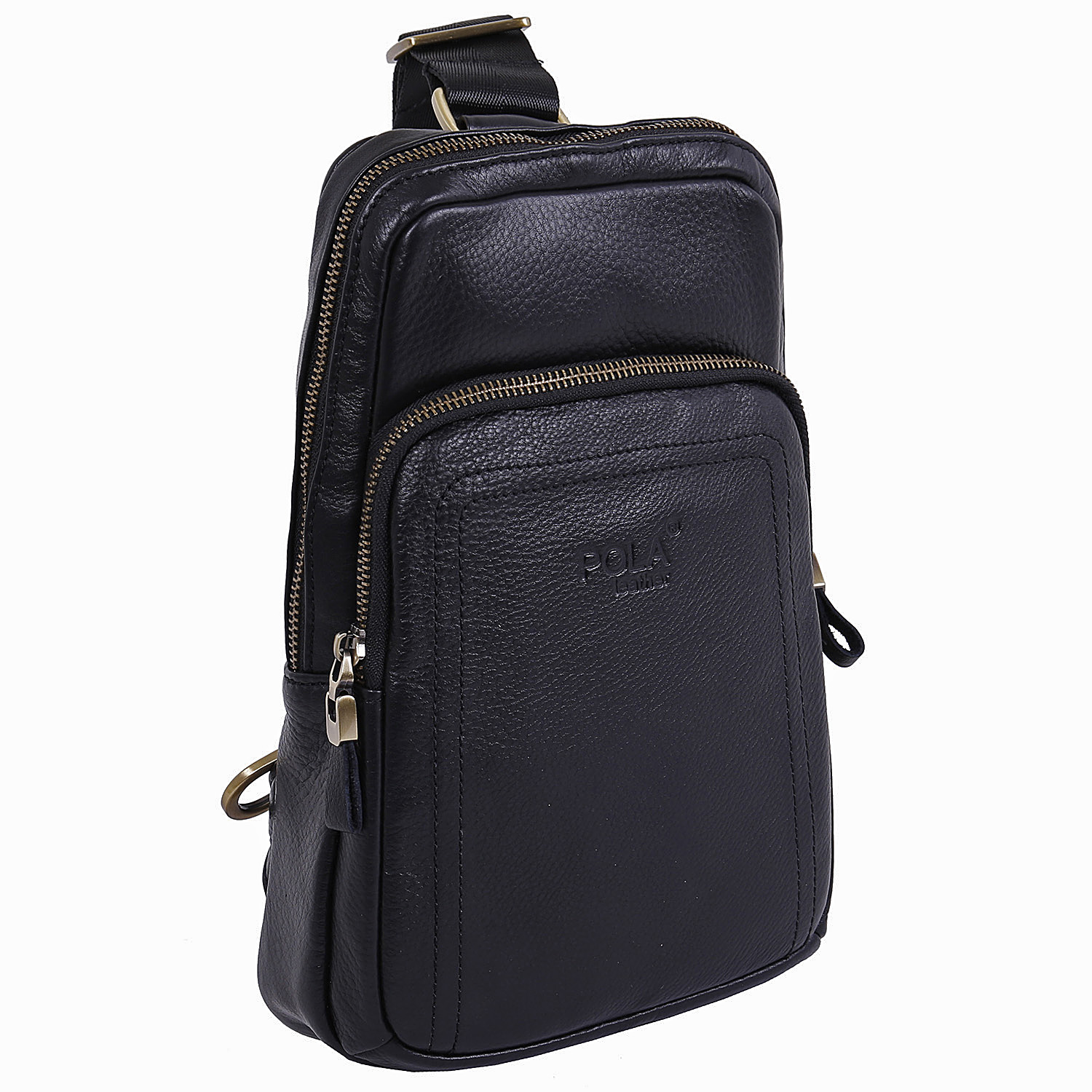 Сумка на плечо (из цельной кожи) POLA 0703 Black