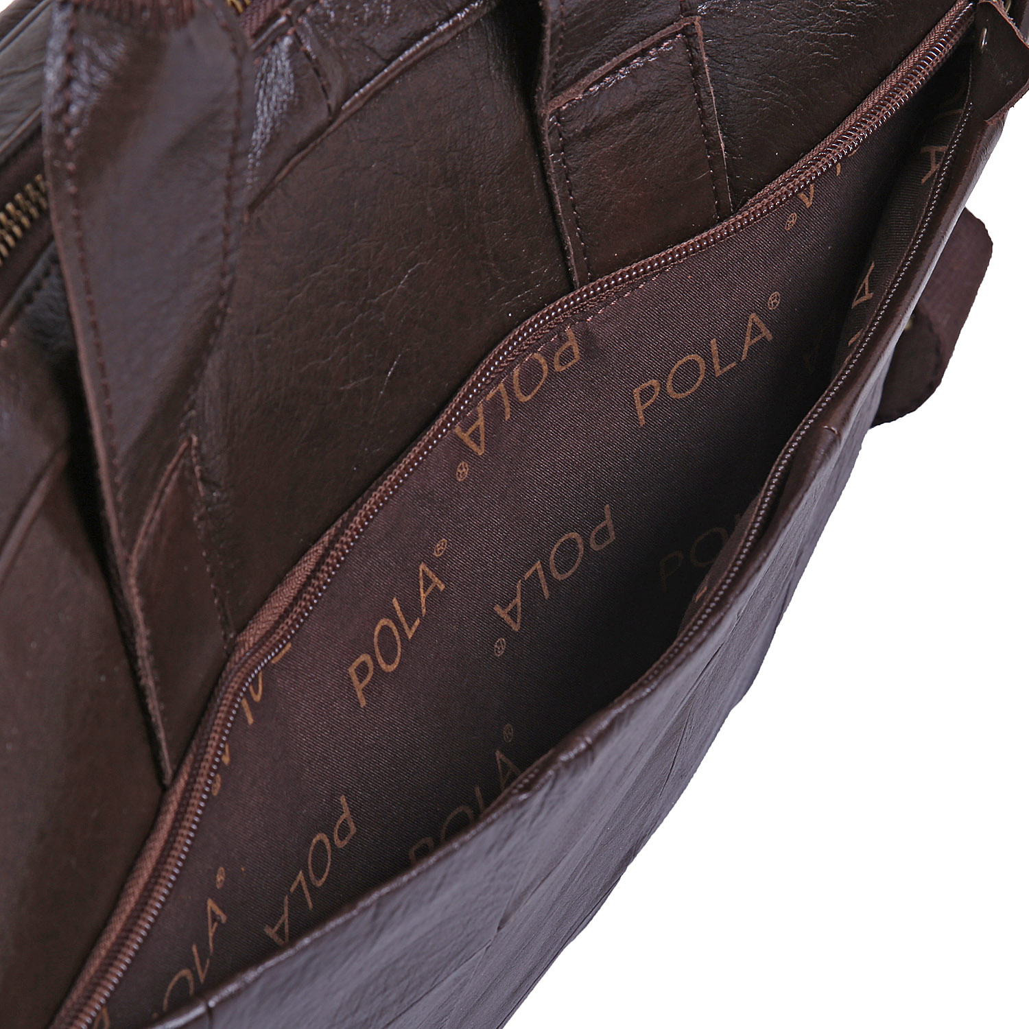 Мужская кожаная сумка POLA 5151 Brown