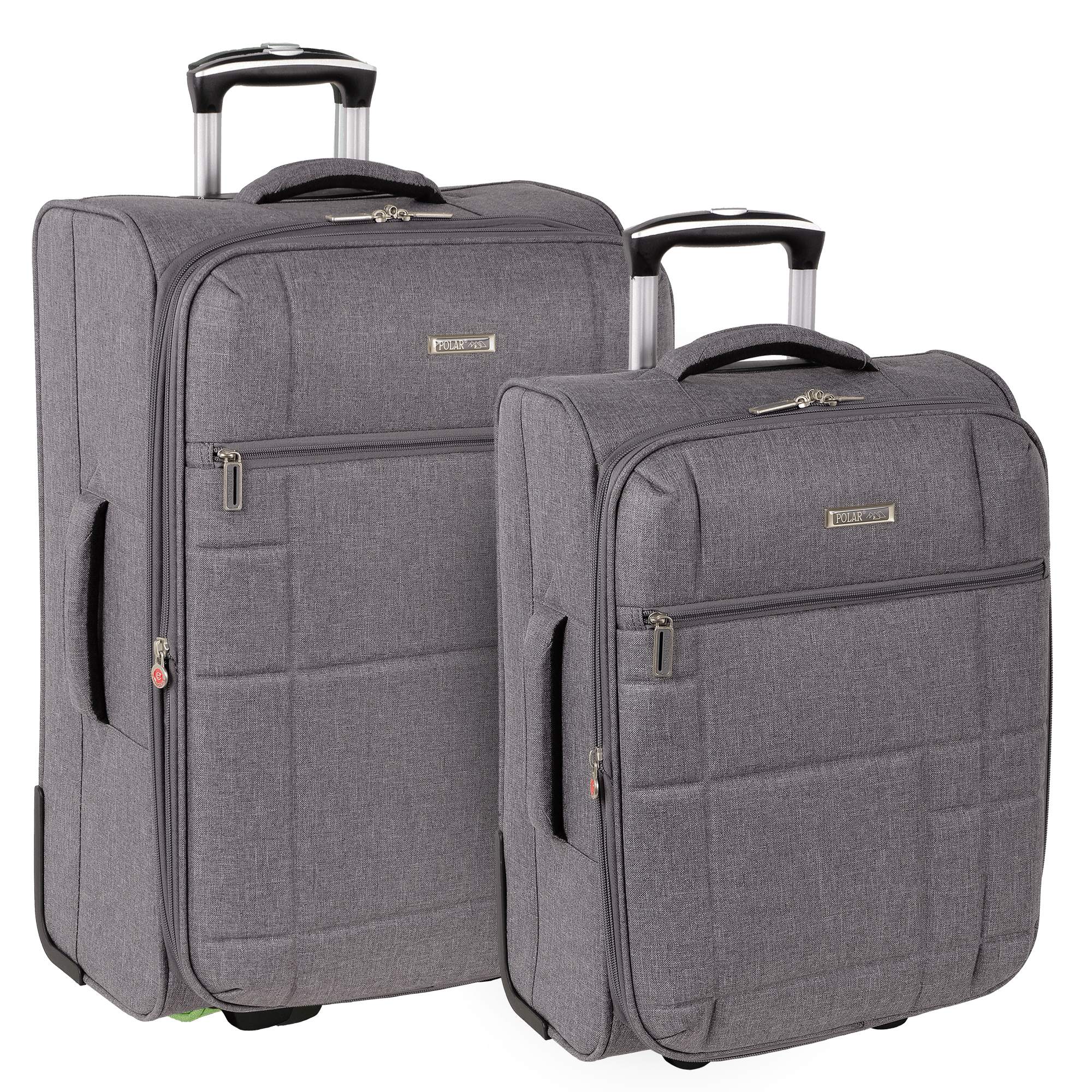 Комплект из 2х чемоданов POLAR Р1914-2 Grey (20", 24")