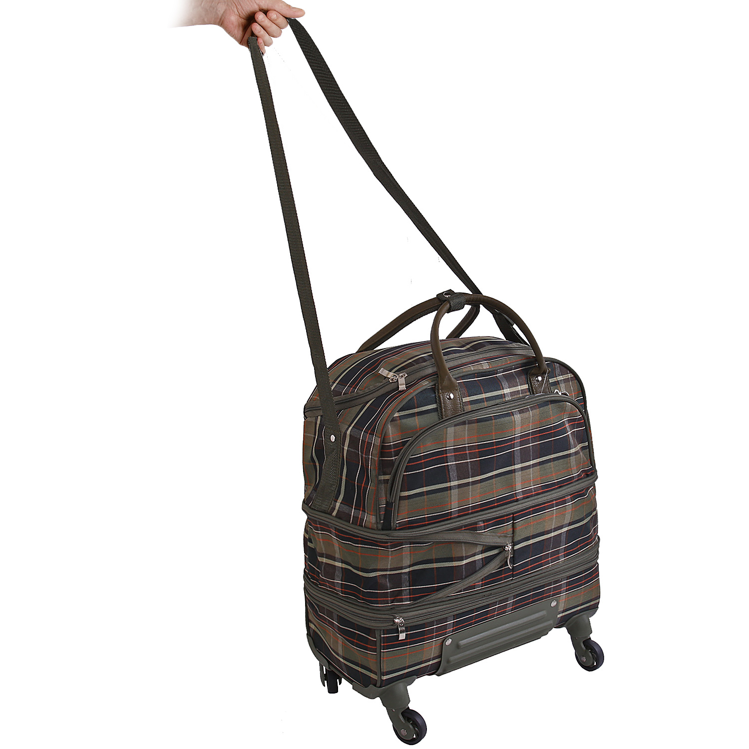 Раздвижная сумка на 4х колесах TSV 530.24 Green