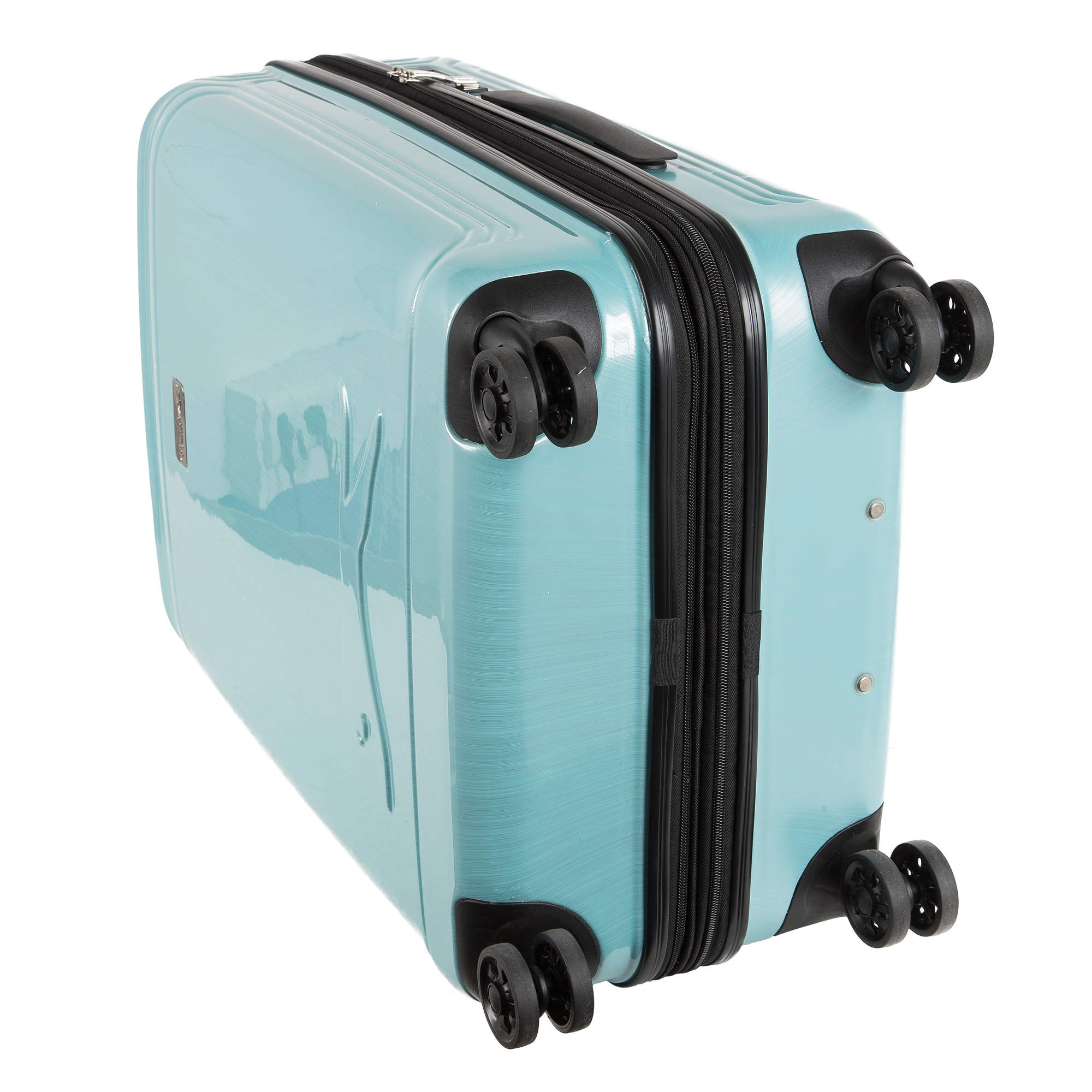 Чемодан малый, с увеличением объема POLAR Р1936-19" Green