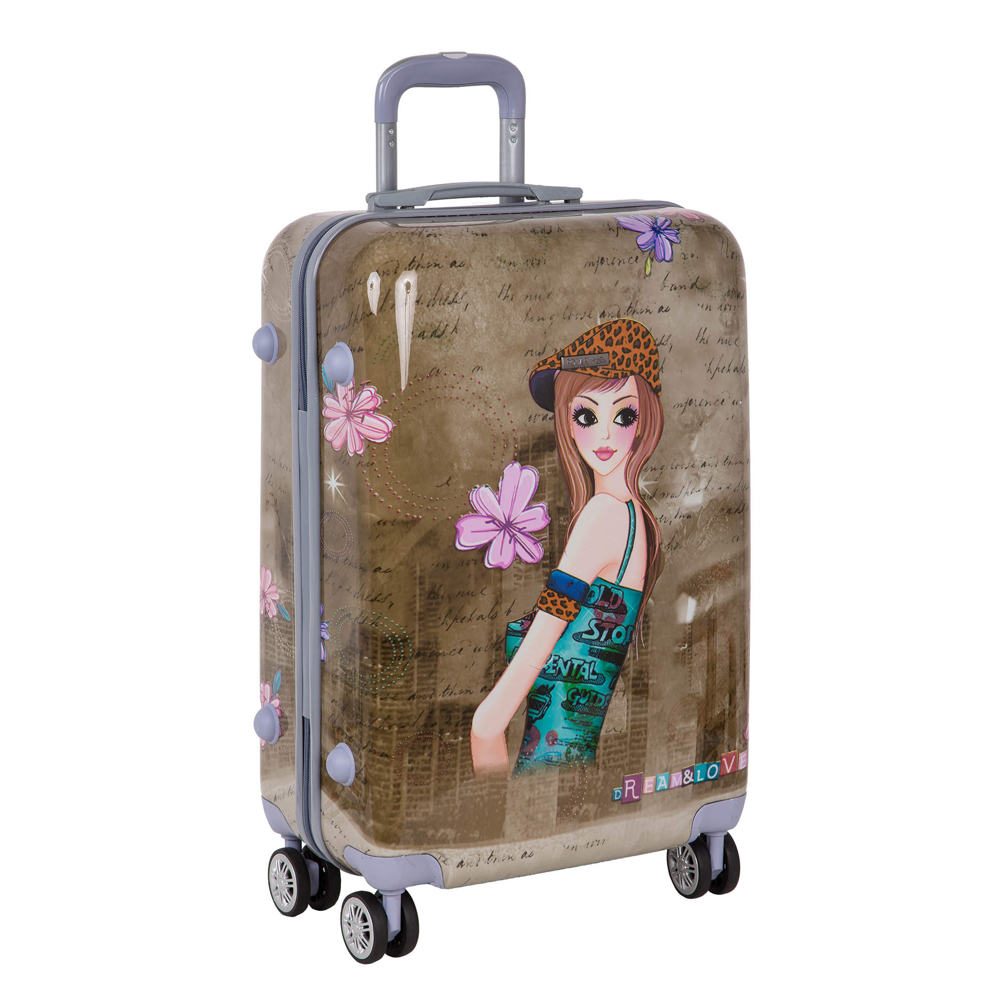 Комплект из 2х чемоданов POLAR РА053-2 "Девочка" (20", 24")