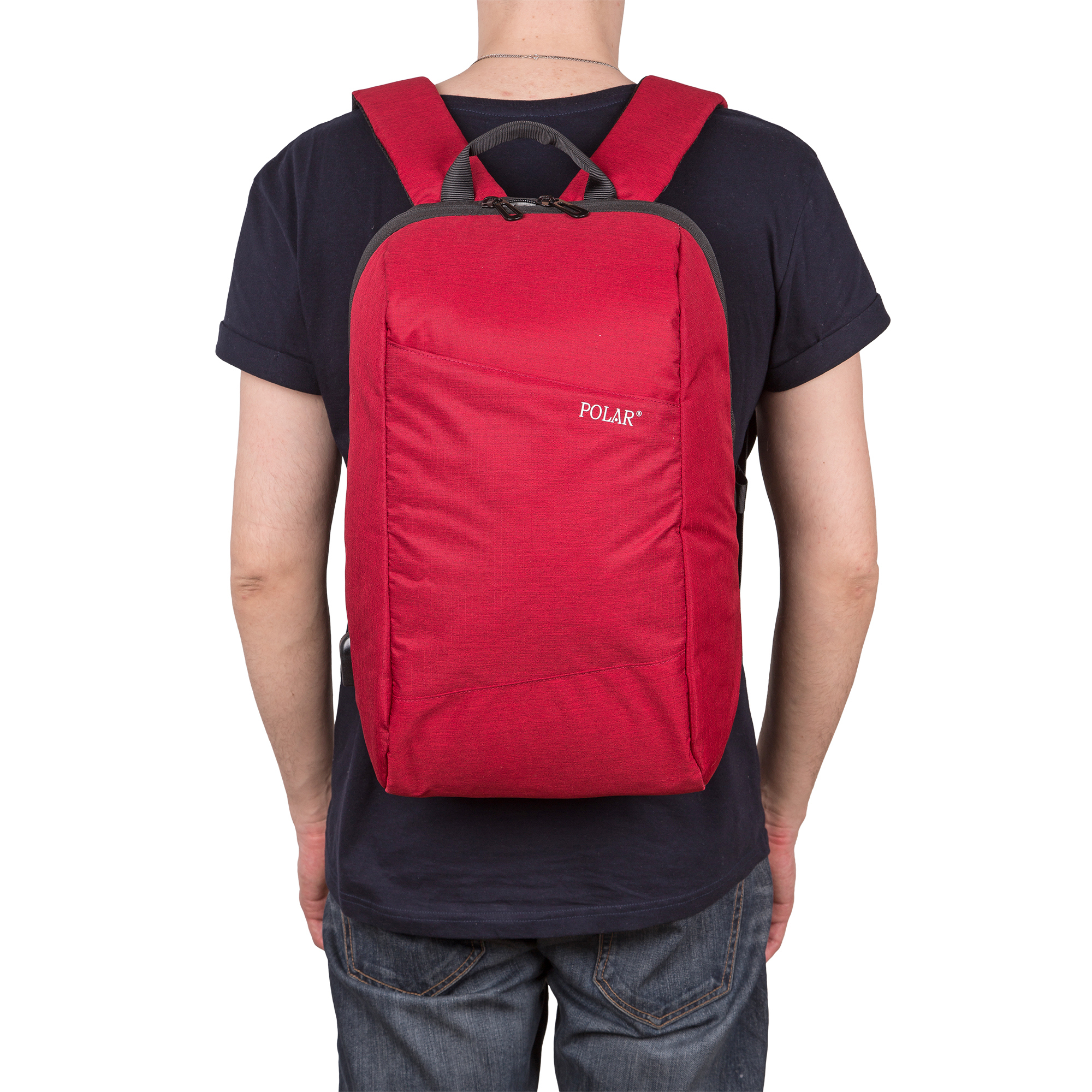 Рюкзак с USB портом POLAR К9173 Red