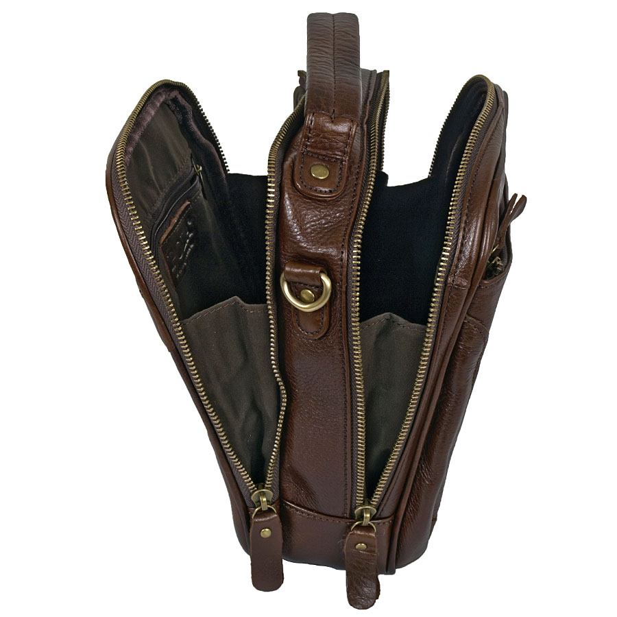 Мужская кожаная сумка POLA 3281 Brown